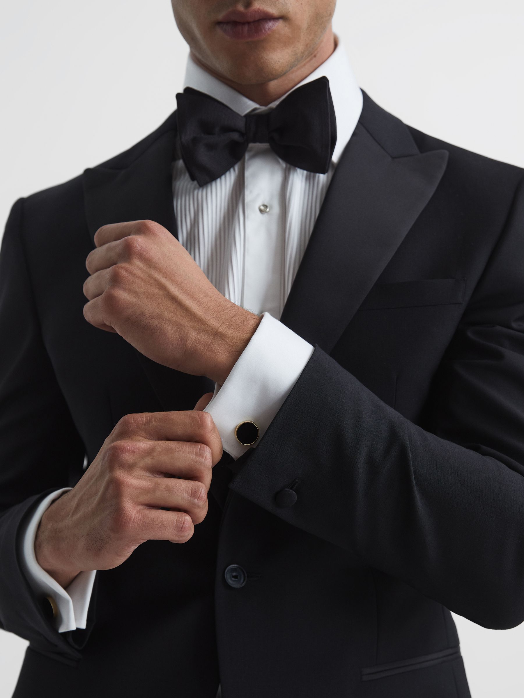 Stone Insert Cufflinks in Gold - Image 2 of 6 Stone Insert Cufflinks in Gold - Image 2 of 6