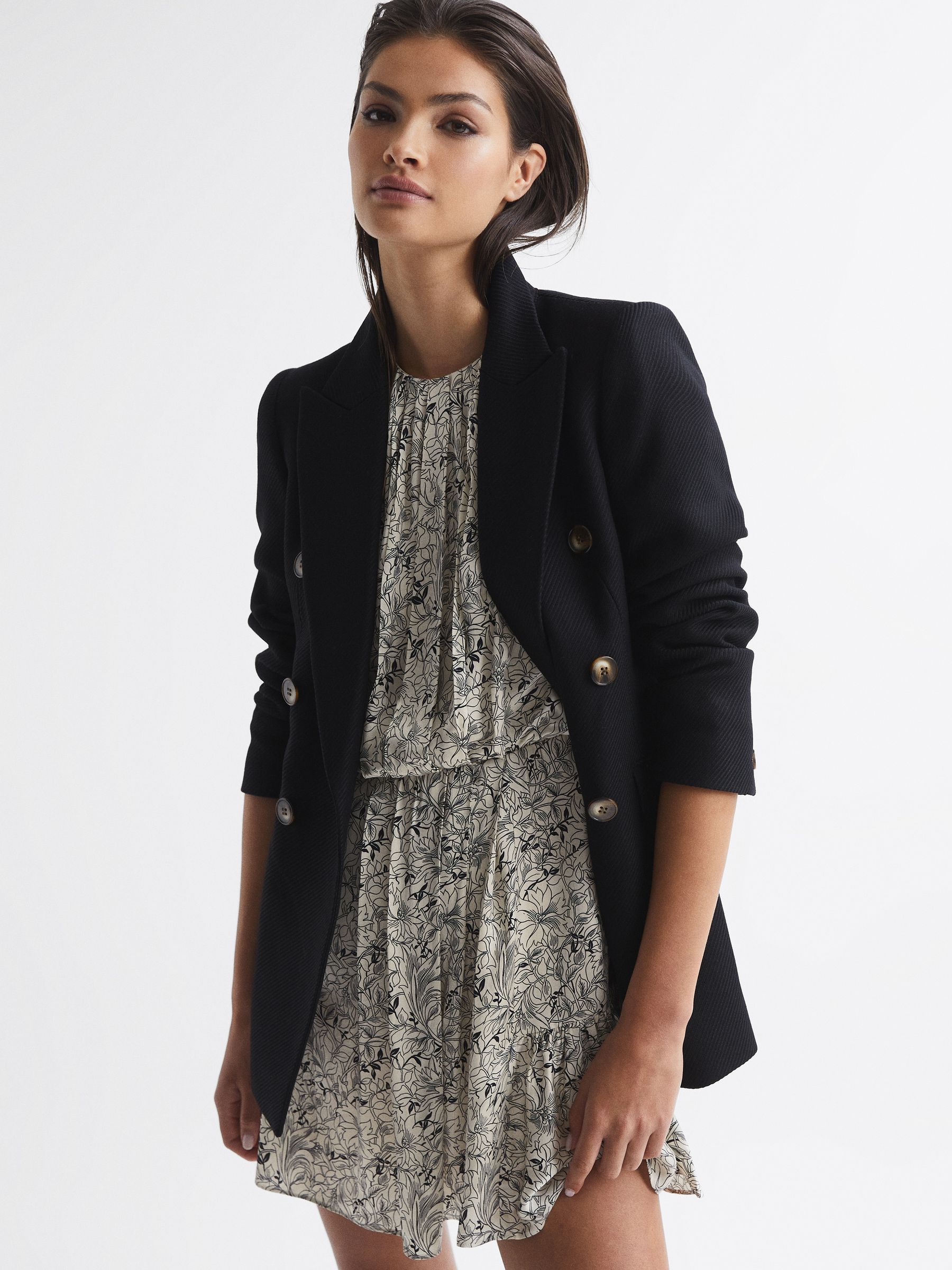 Floral Flippy Dress in Cream - Image 7 of 7