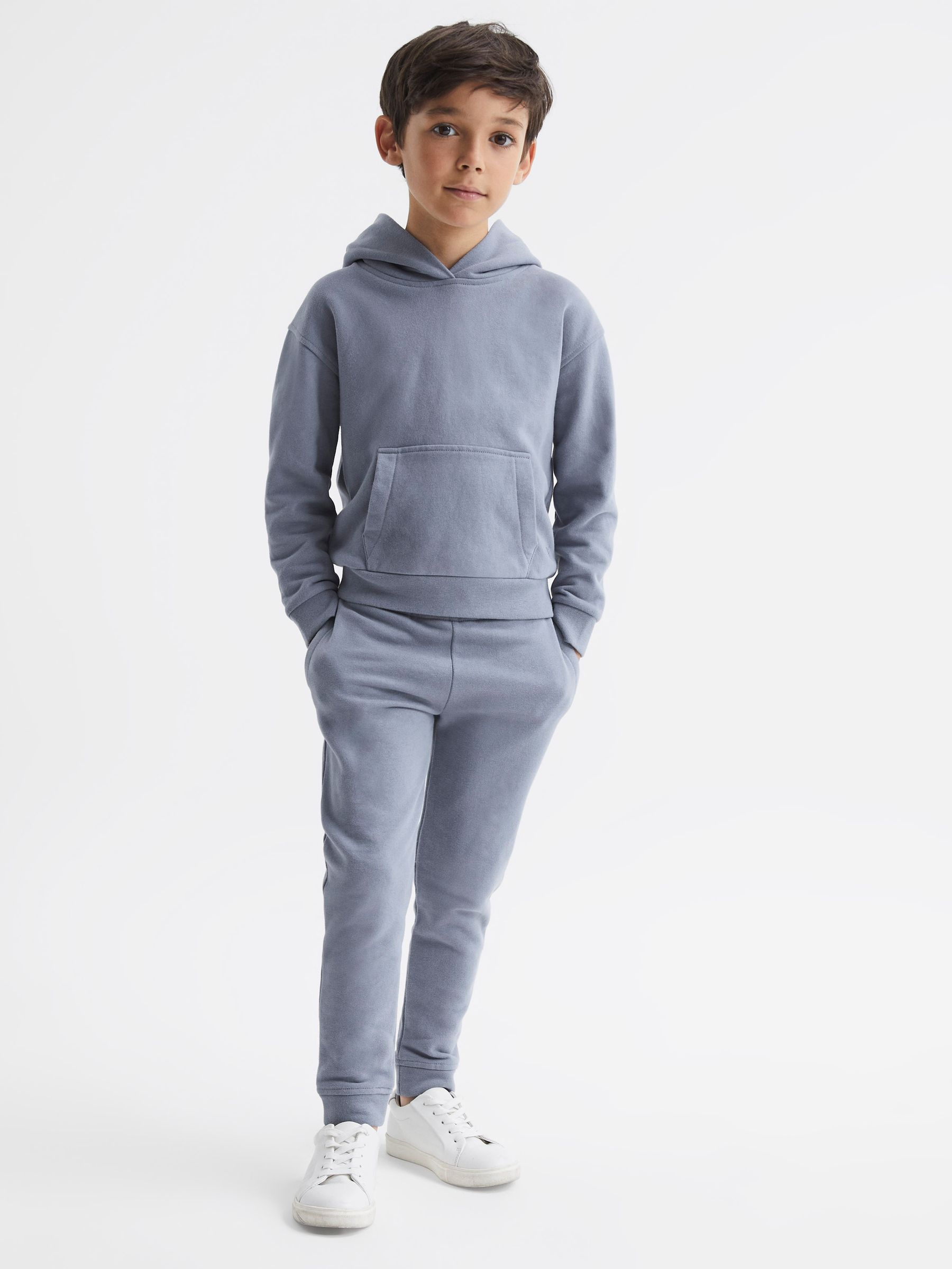 Oversized Cotton Jersey Hoodie in Ashley Blue - Image 1 of 5