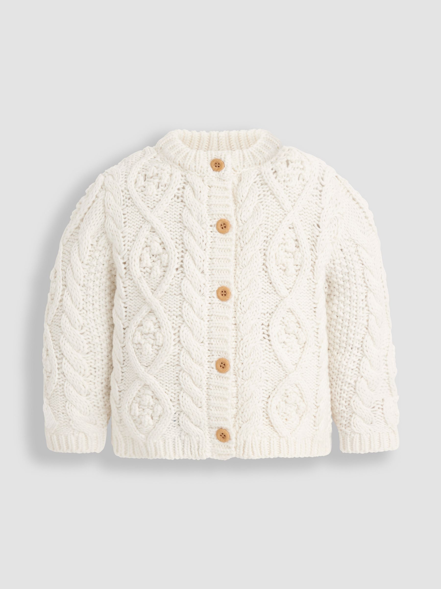 Cream Cosy Cable Cardigan - Image 3 of 5