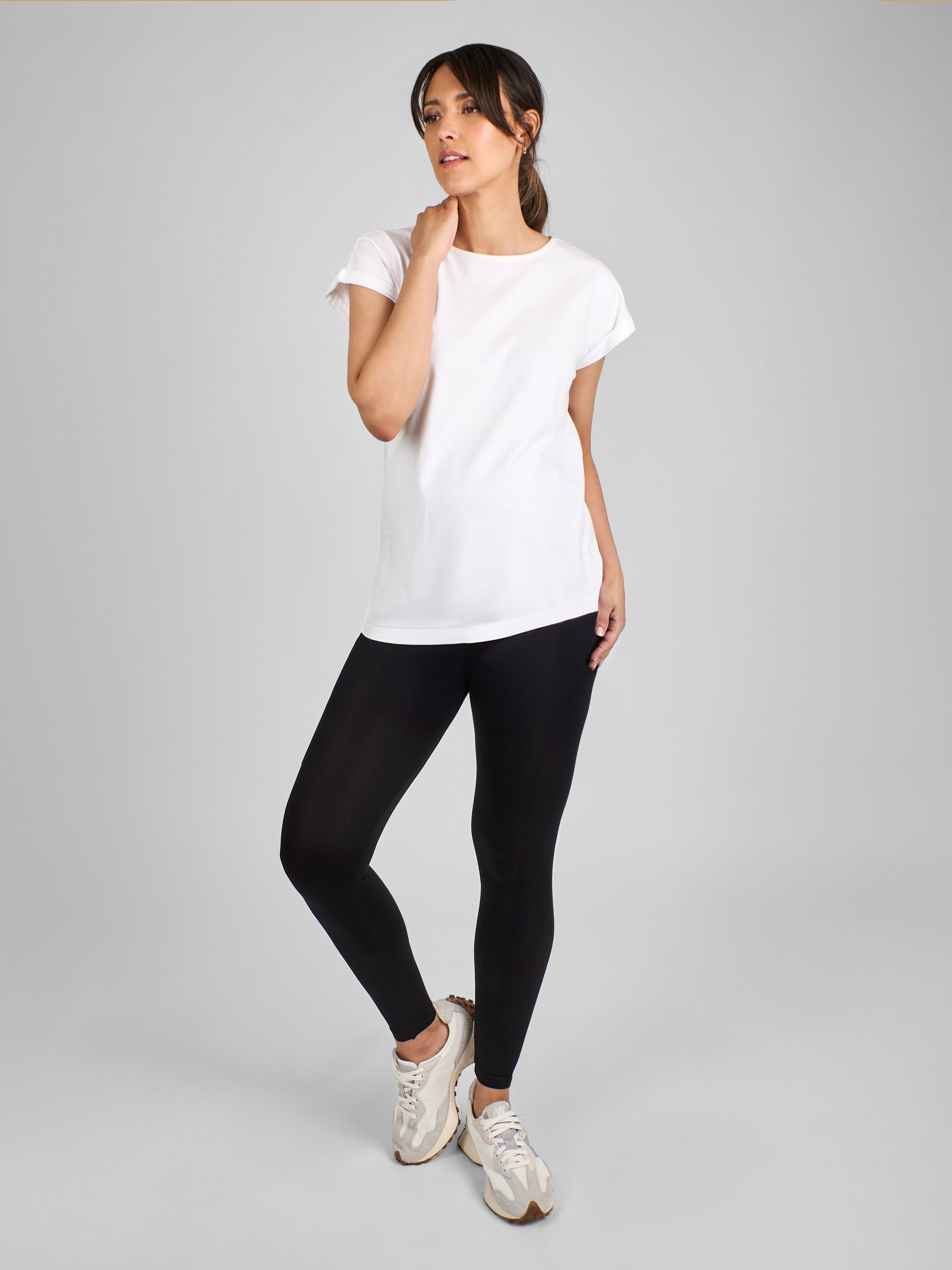 Black Support Maternity Leggings - Image 2 of 5