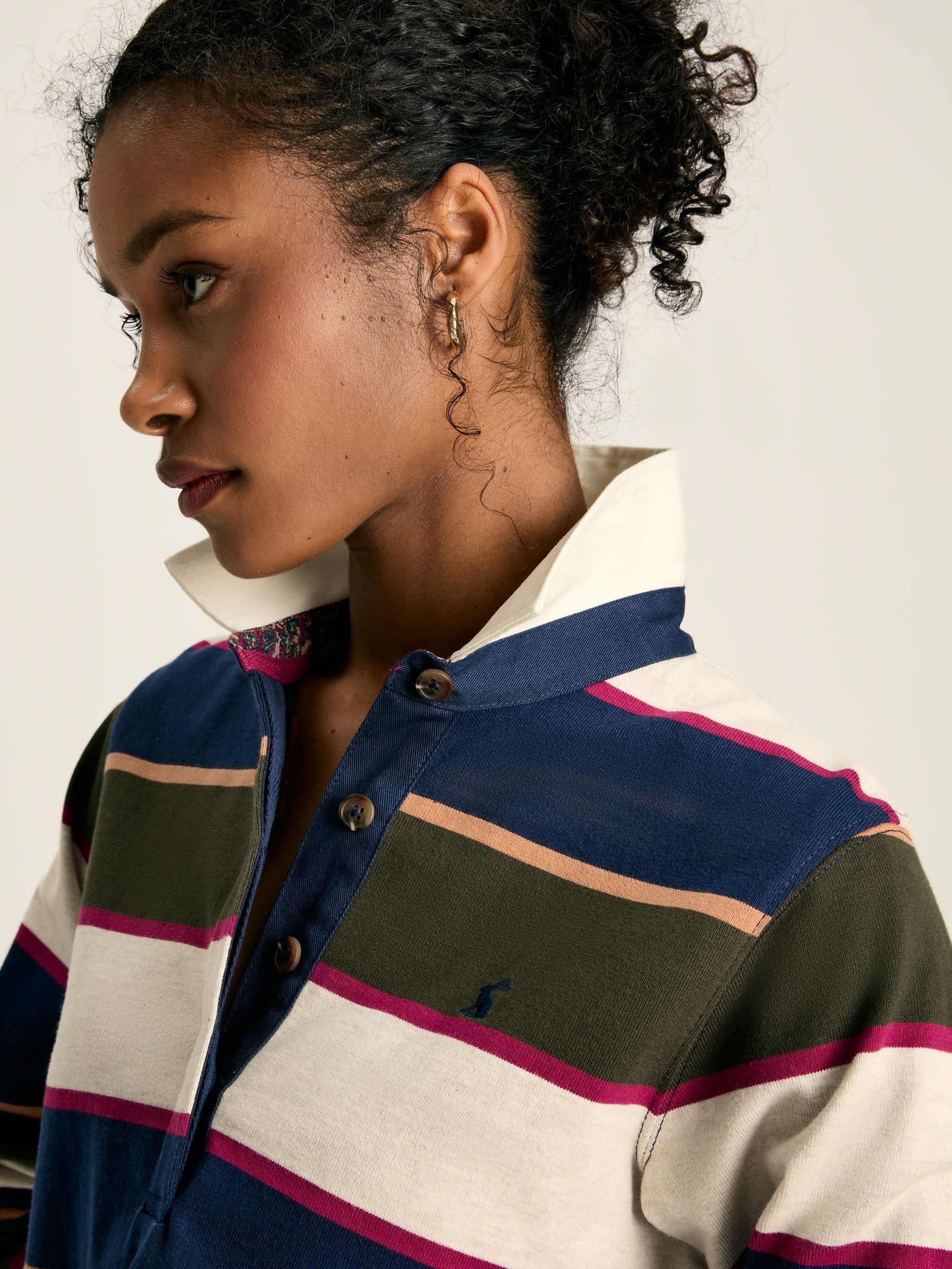 Sammie Green Striped Heavyweight Cotton Rugby Shirt - Image 4 of 6