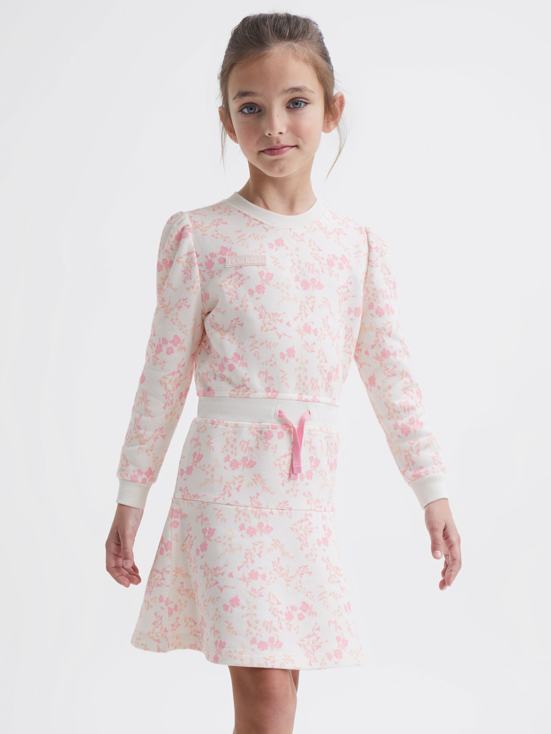 Junior Relaxed Jersey Dress in Pink Print - Image 3 of 7