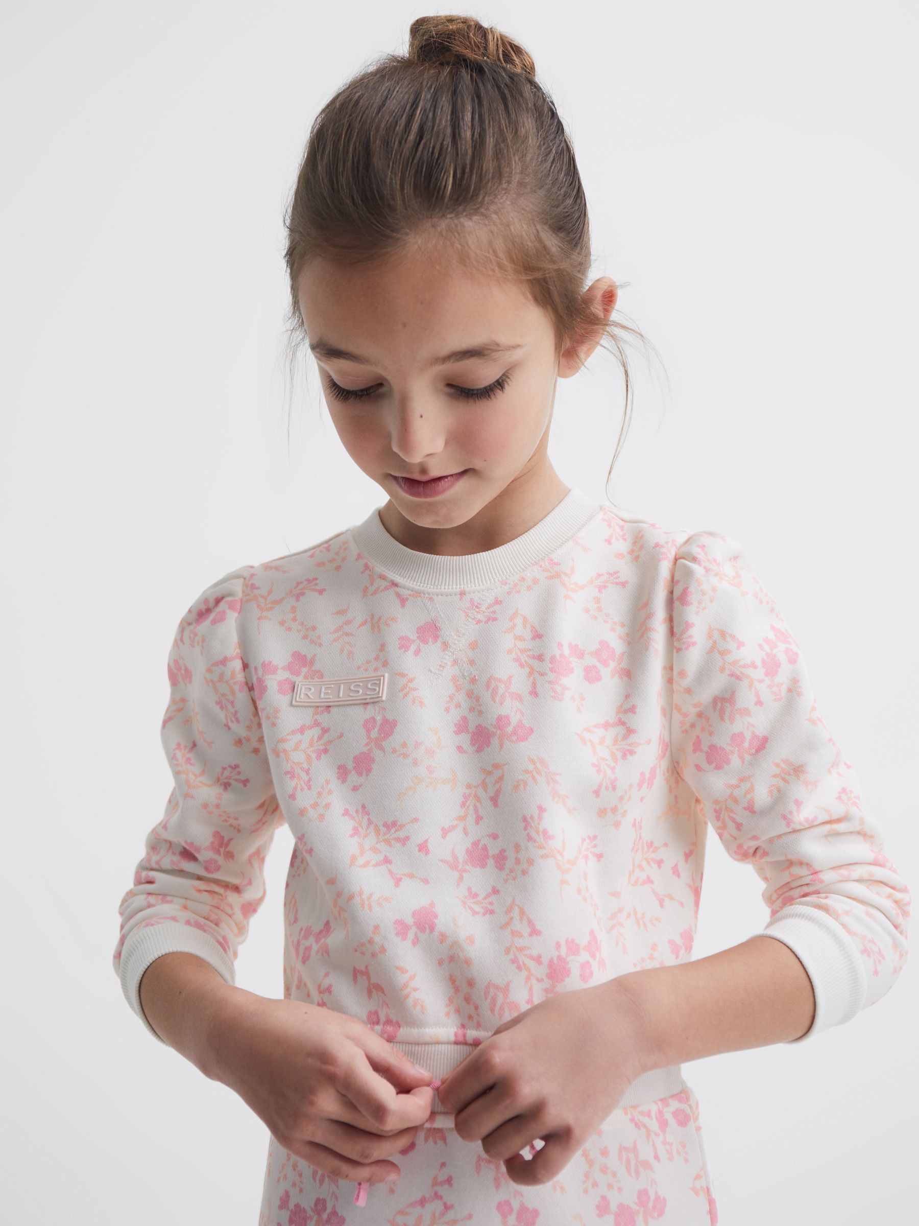 Junior Relaxed Jersey Dress in Pink Print - Image 4 of 7