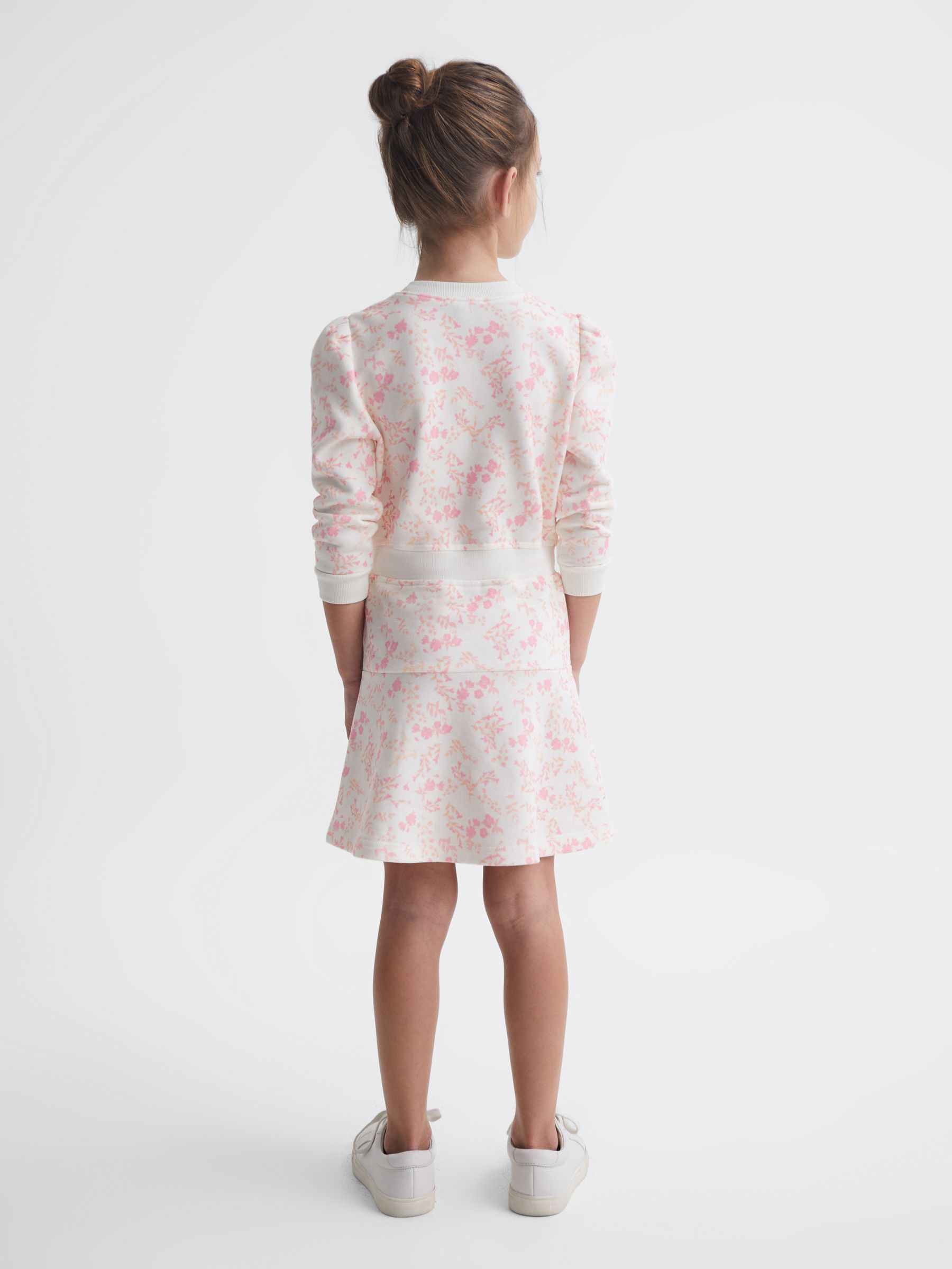 Junior Relaxed Jersey Dress in Pink Print - Image 5 of 7