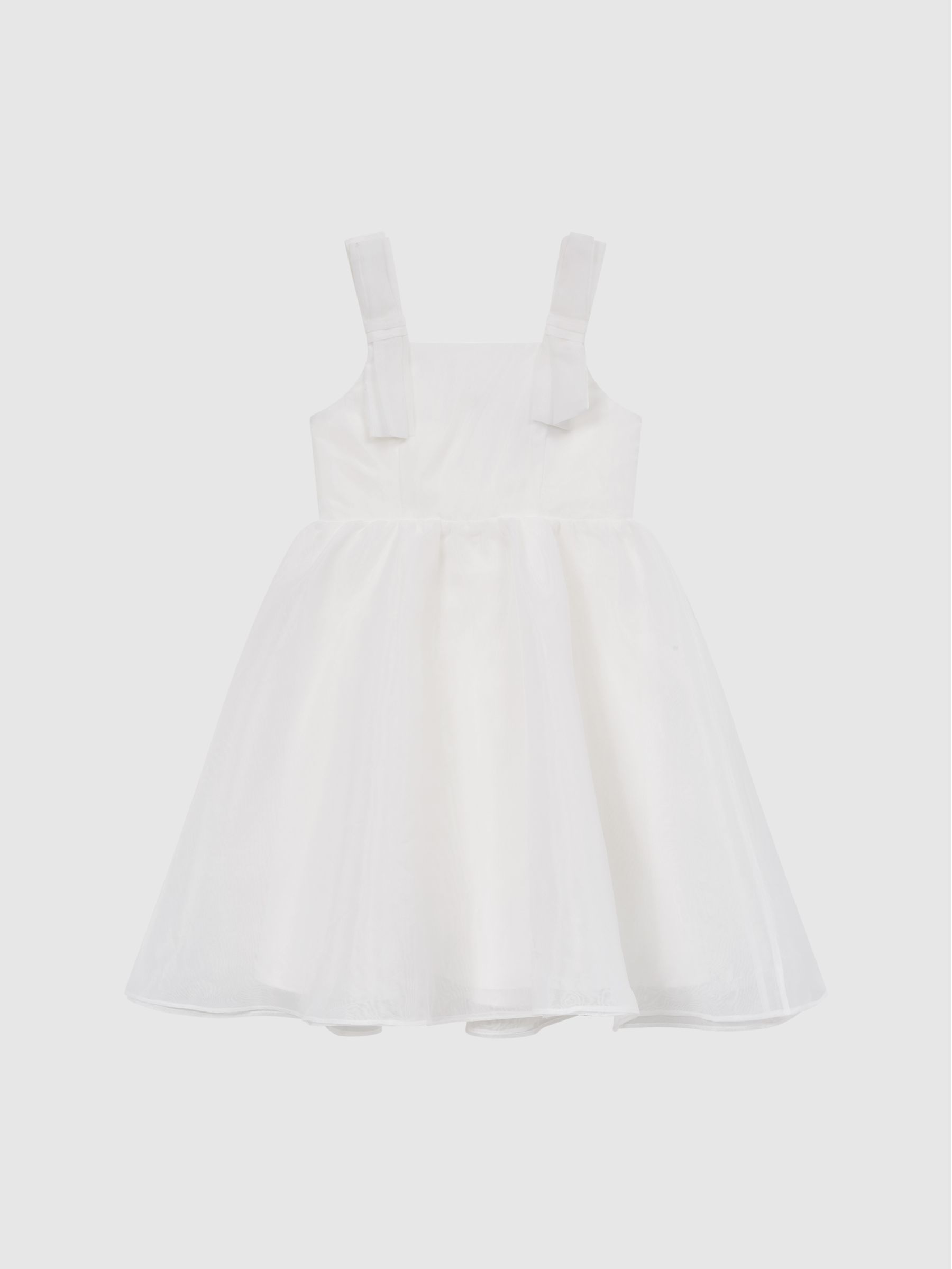 Tulle Strappy Occasion Dress in Ivory - Image 2 of 6