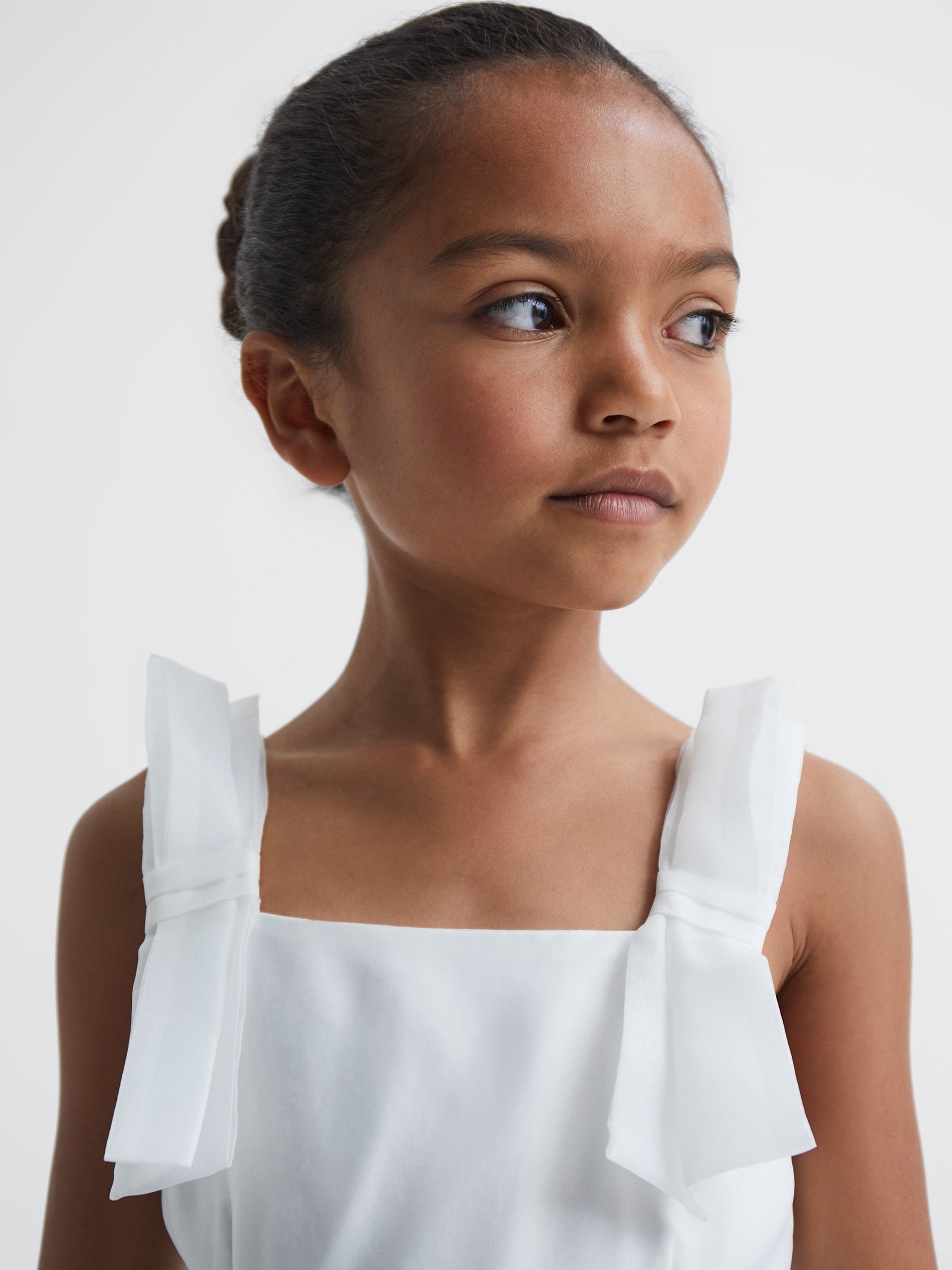 Tulle Strappy Occasion Dress in Ivory - Image 4 of 6