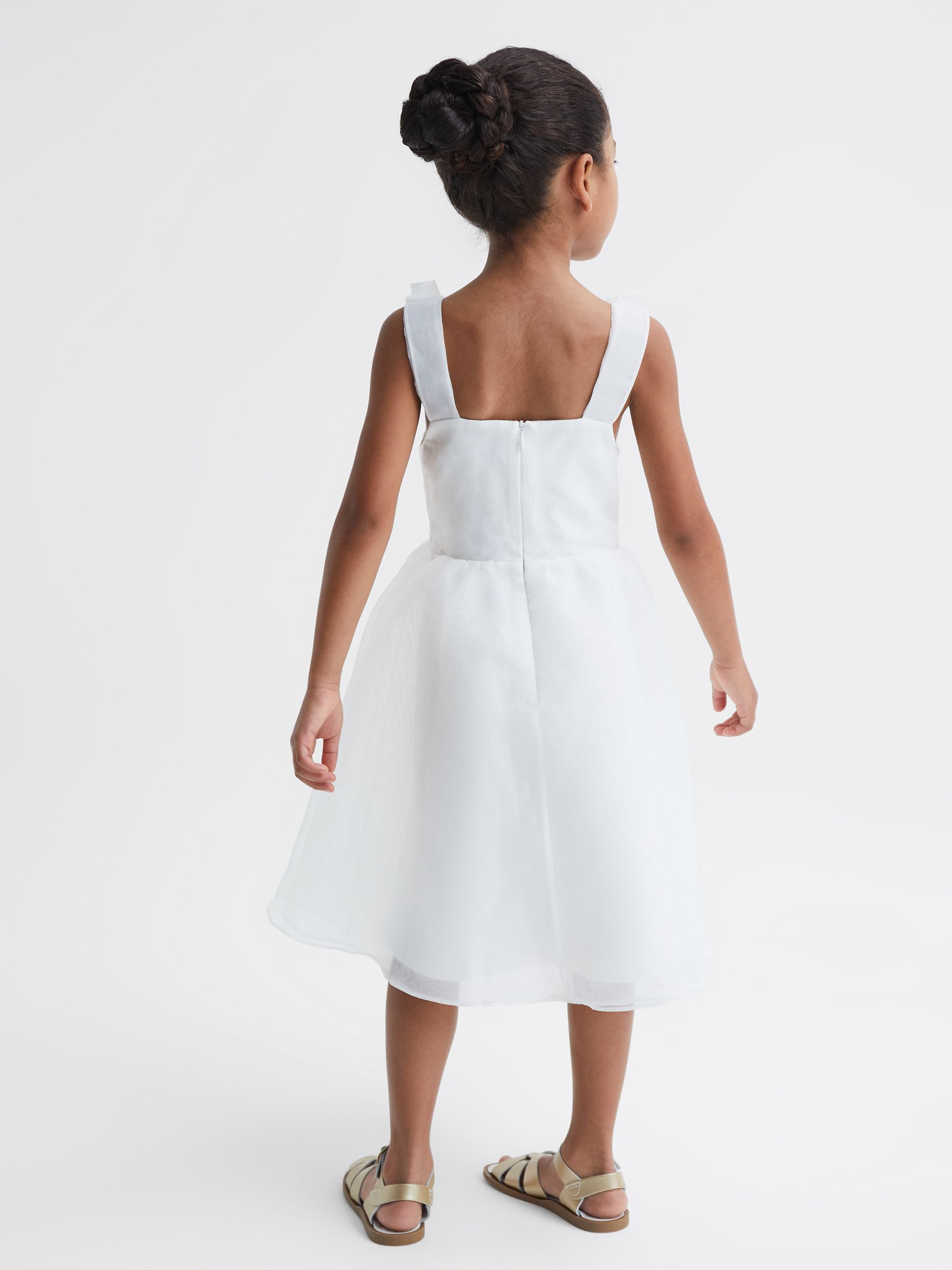 Tulle Strappy Occasion Dress in Ivory - Image 5 of 6