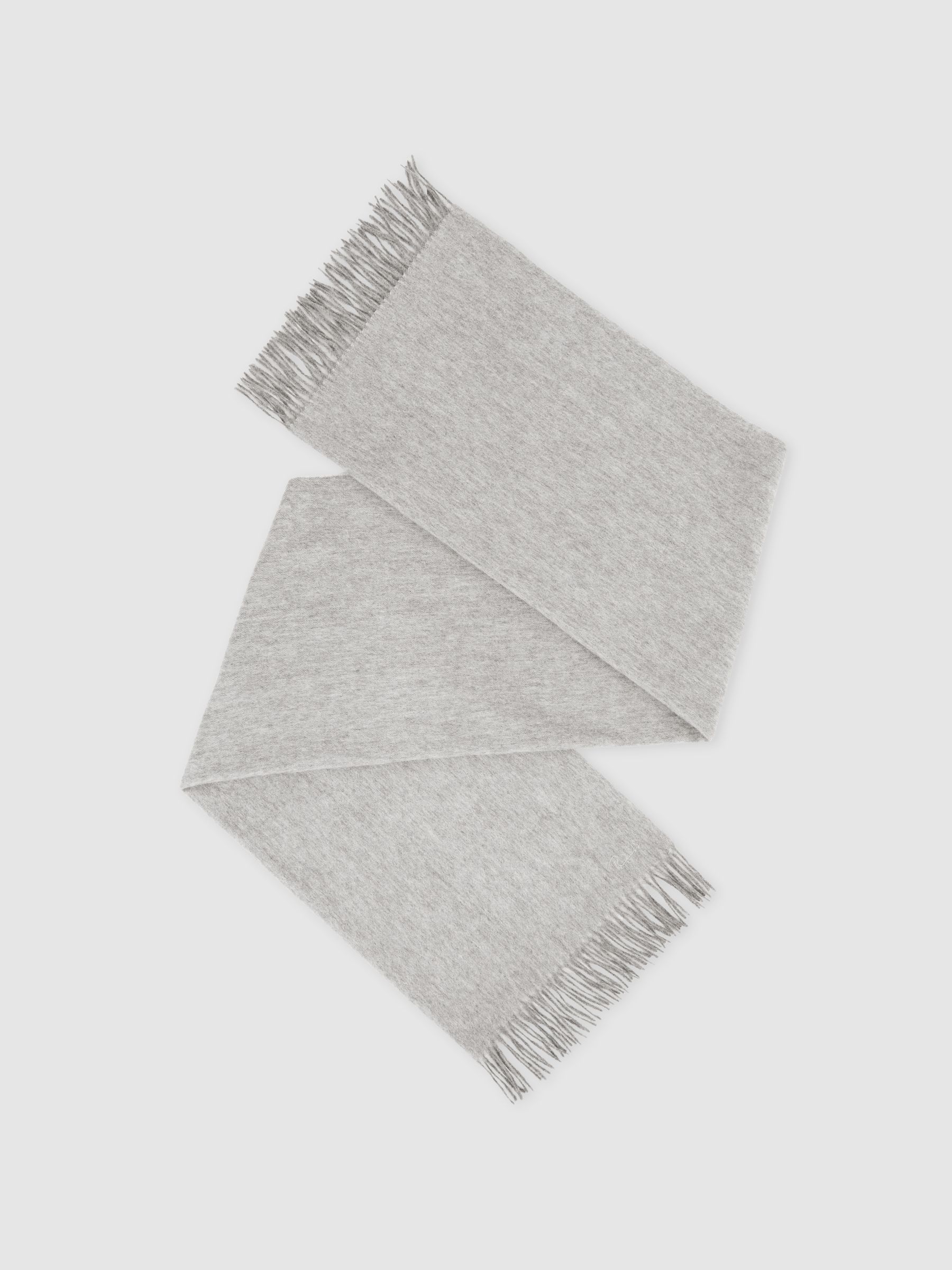 Wool-Cashmere Scarf in Soft Grey - Image 1 of 4