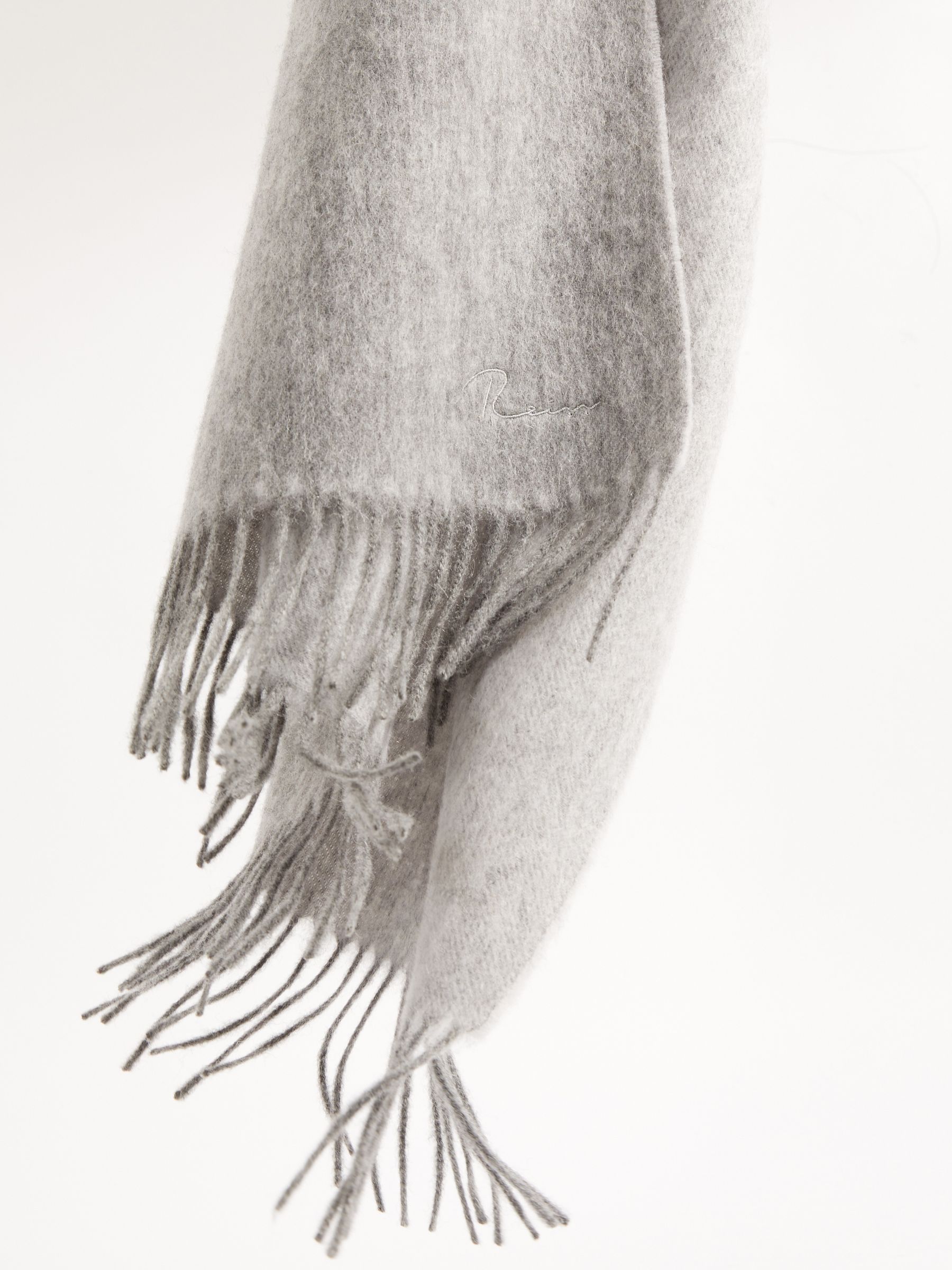 Wool-Cashmere Scarf in Soft Grey - Image 5 of 5
