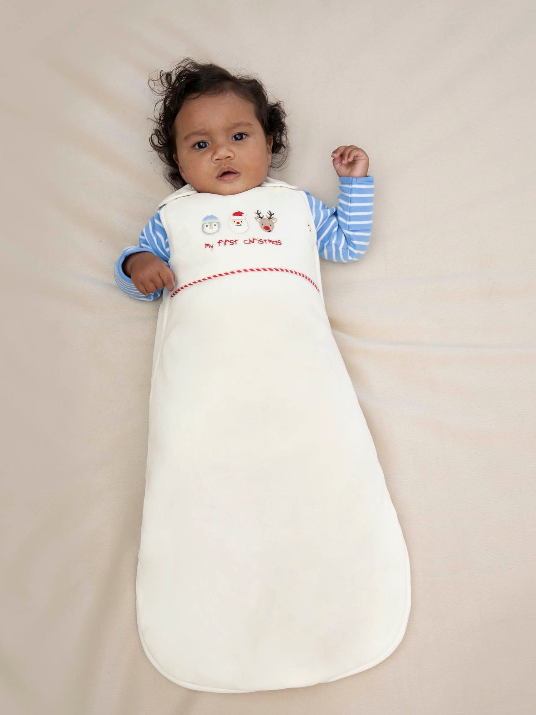 My First Christmas Print 2.5 Tog Baby Sleeping Bag - Image 1 of 7