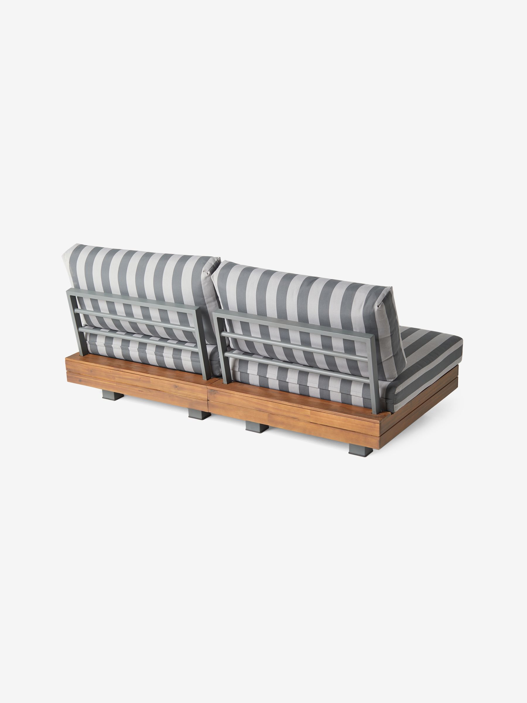 Avarna Garden 2 Seater Sofa in Grey Stripe - Image 2 of 4