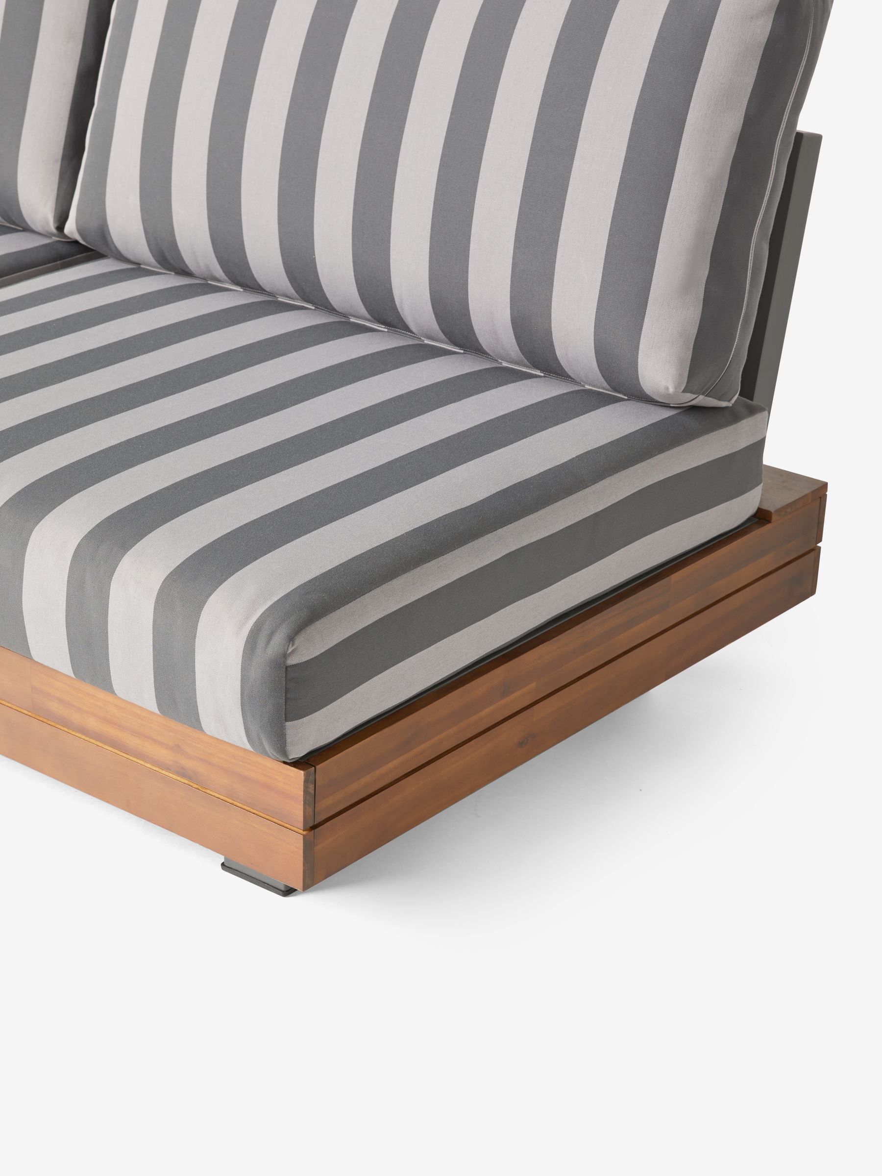 Avarna Garden 2 Seater Sofa in Grey Stripe - Image 3 of 4