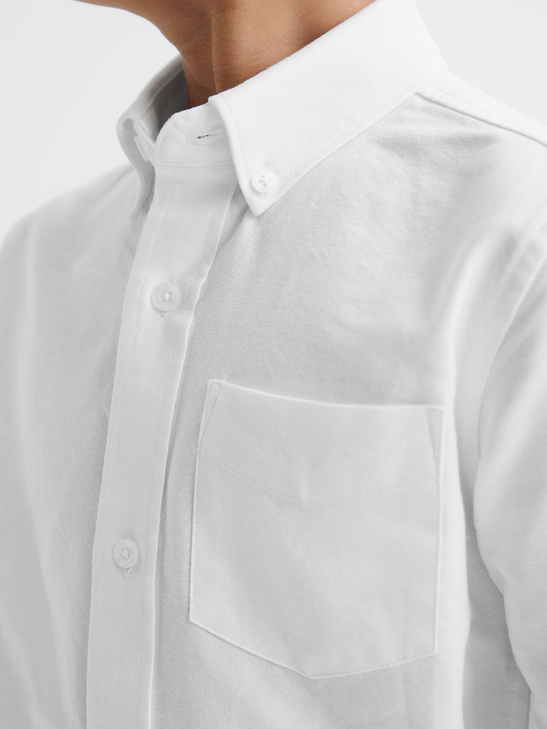 13-14 yrs Button Down Oxford Shirt in White - Image 3 of 7