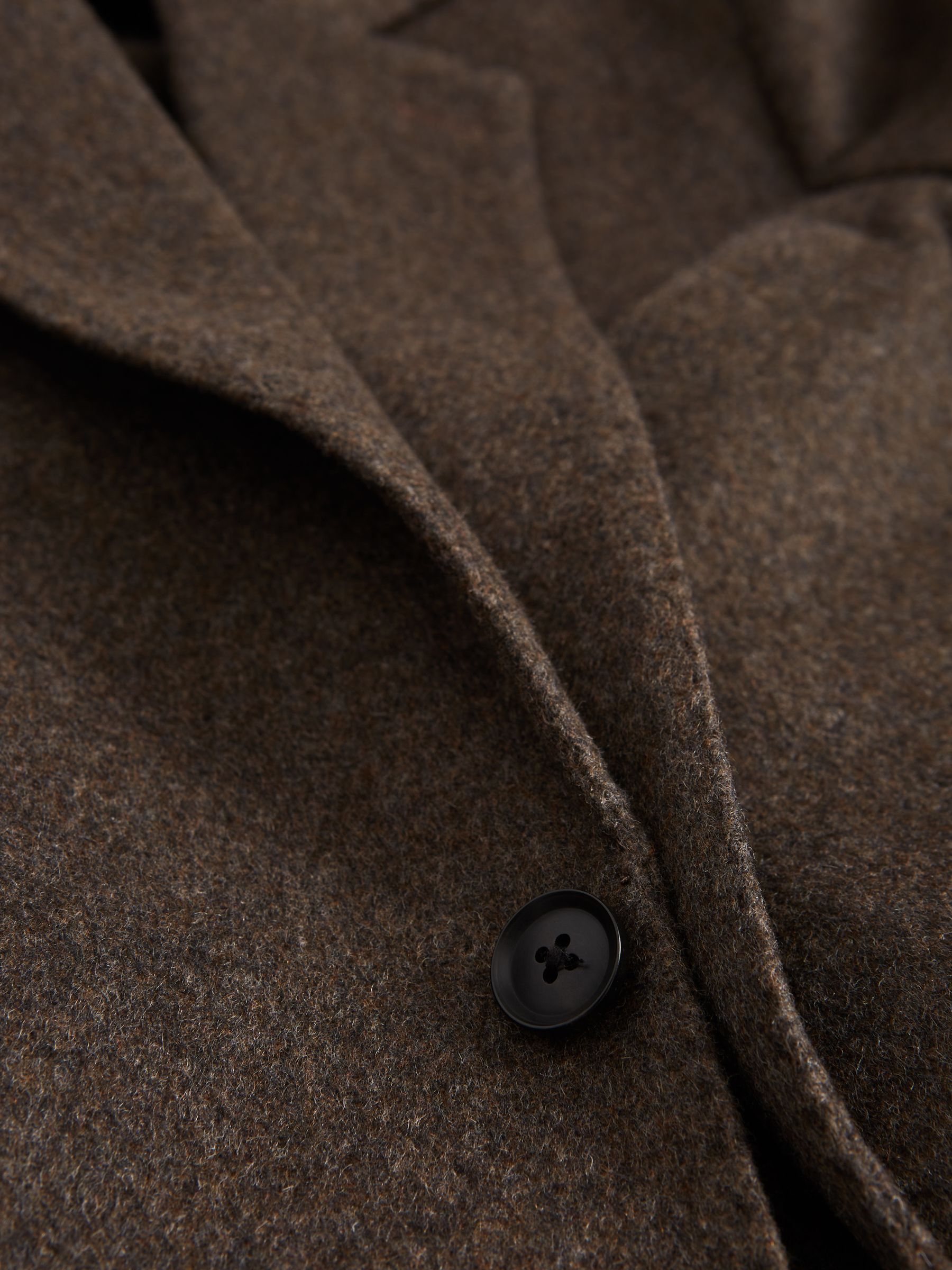 Single Breasted Slim Fit Flannel Blazer in Mouse Melange - Image 8 of 8