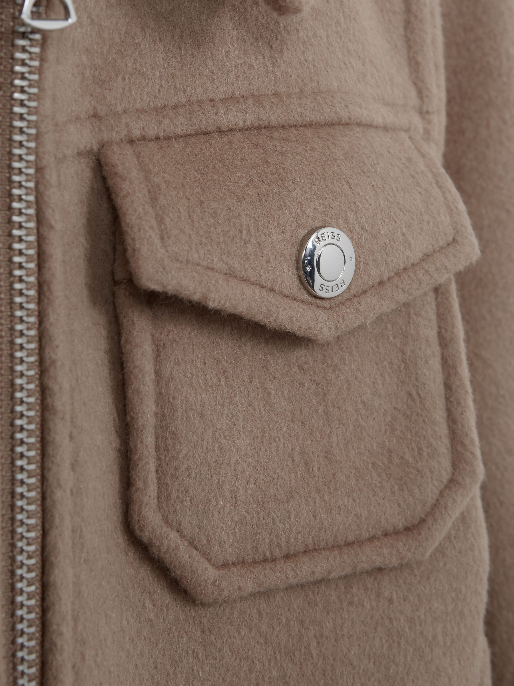 Senior Wool Trucker Jacket in Camel - Image 7 of 7