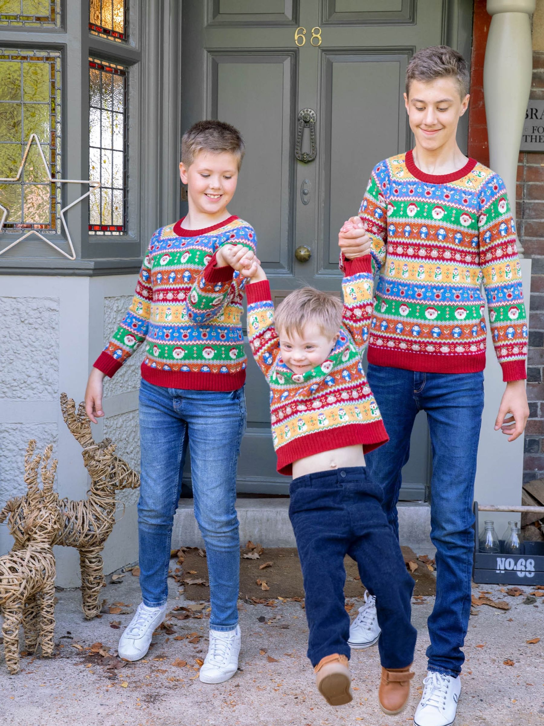 Multi Bright Christmas Fairisle Pattern Jumper - Image 4 of 5