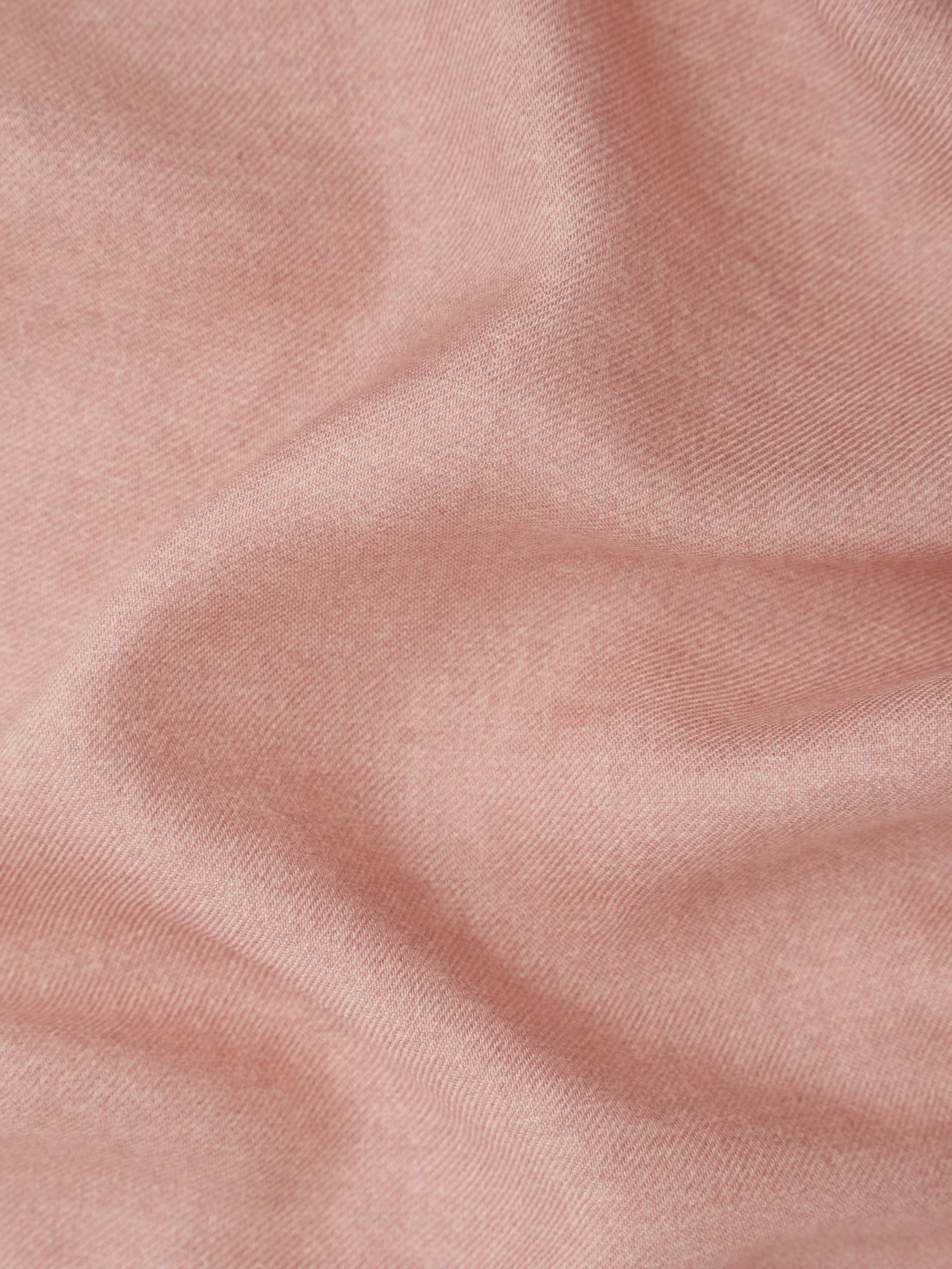 Wool-Silk Blend Pocket Square in Rose Melange - Image 5 of 5