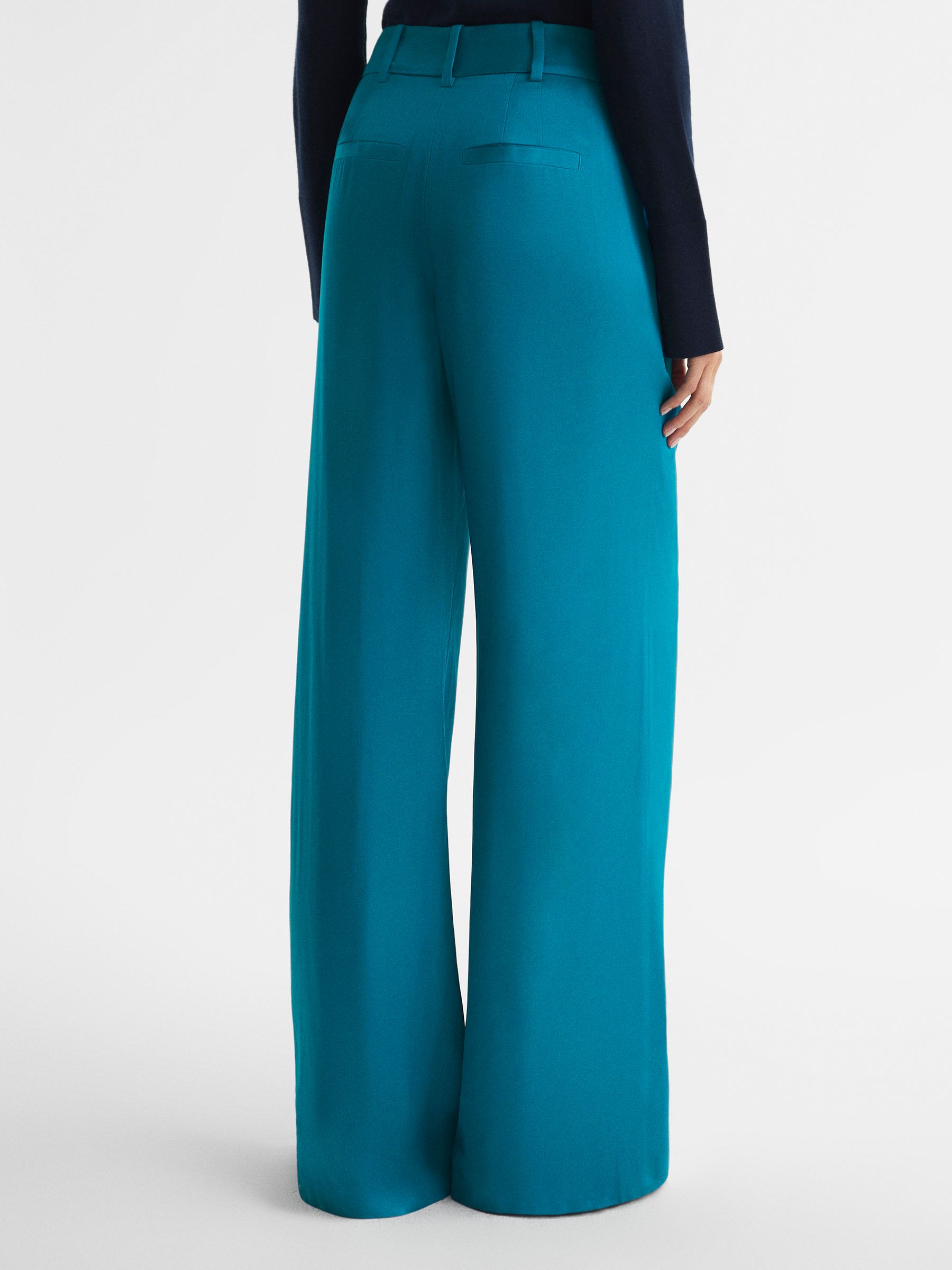 Wide Leg Trousers in Blue - Image 5 of 8
