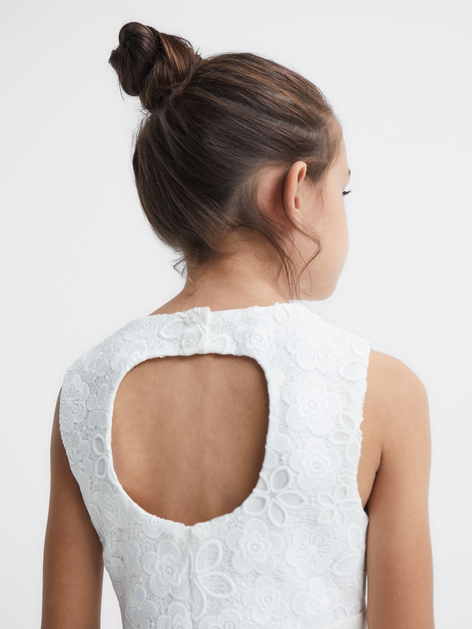 Senior Lace Tulle Occasion Dress in Ivory - Image 4 of 6