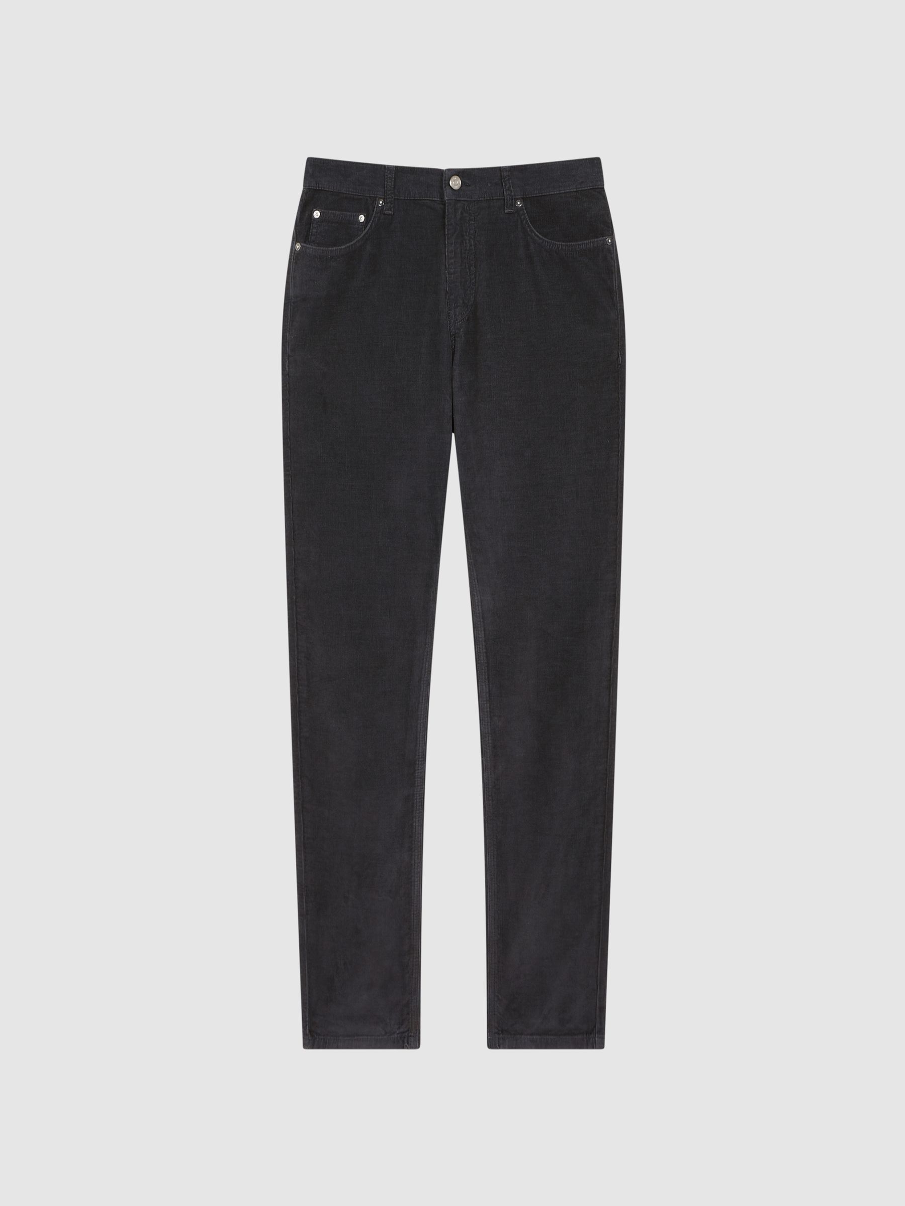 Slim Fit Fine Cord Jeans in Steel Grey - Image 2 of 6