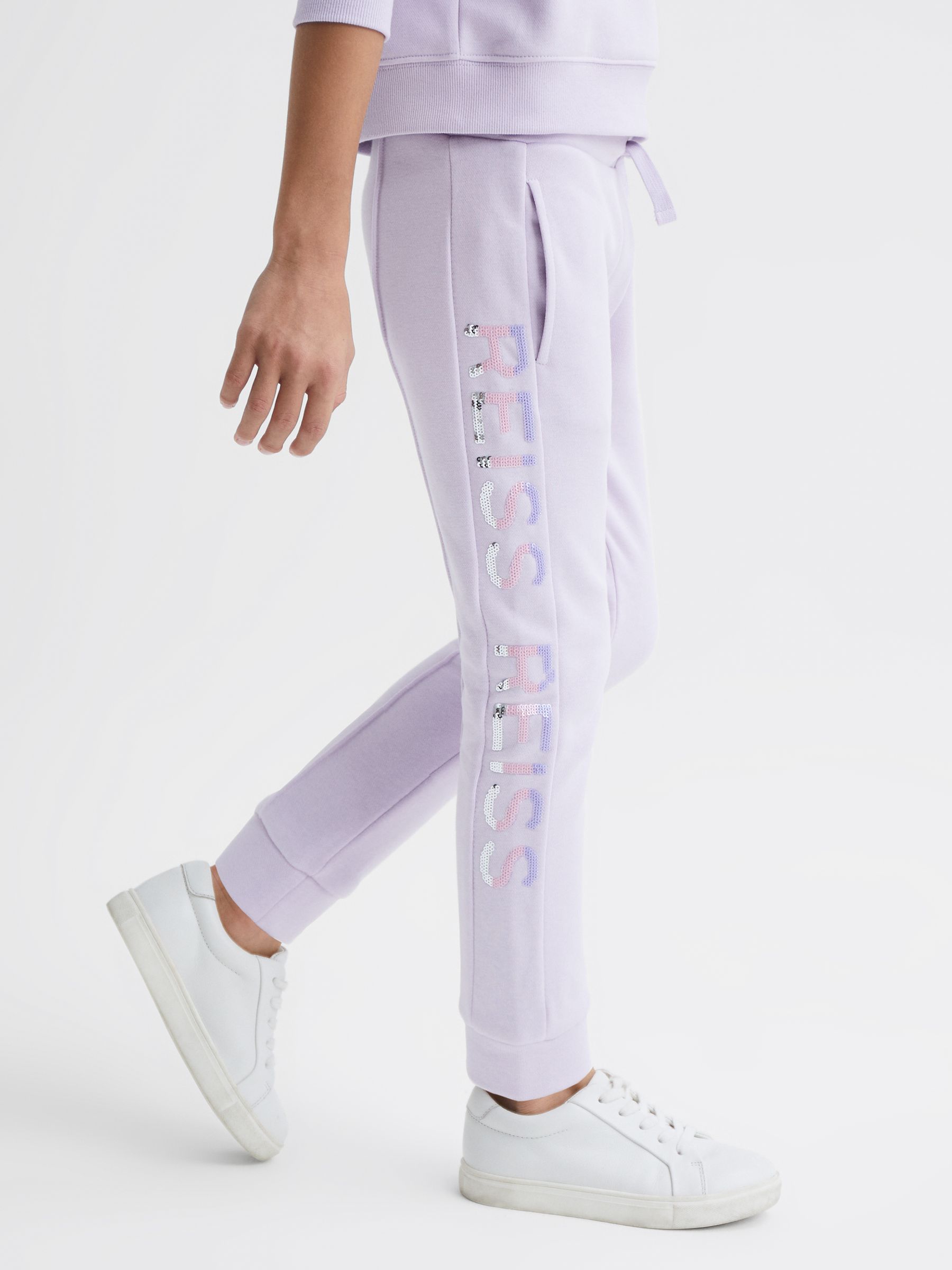 Senior Sequin Joggers in Lilac - Image 3 of 7