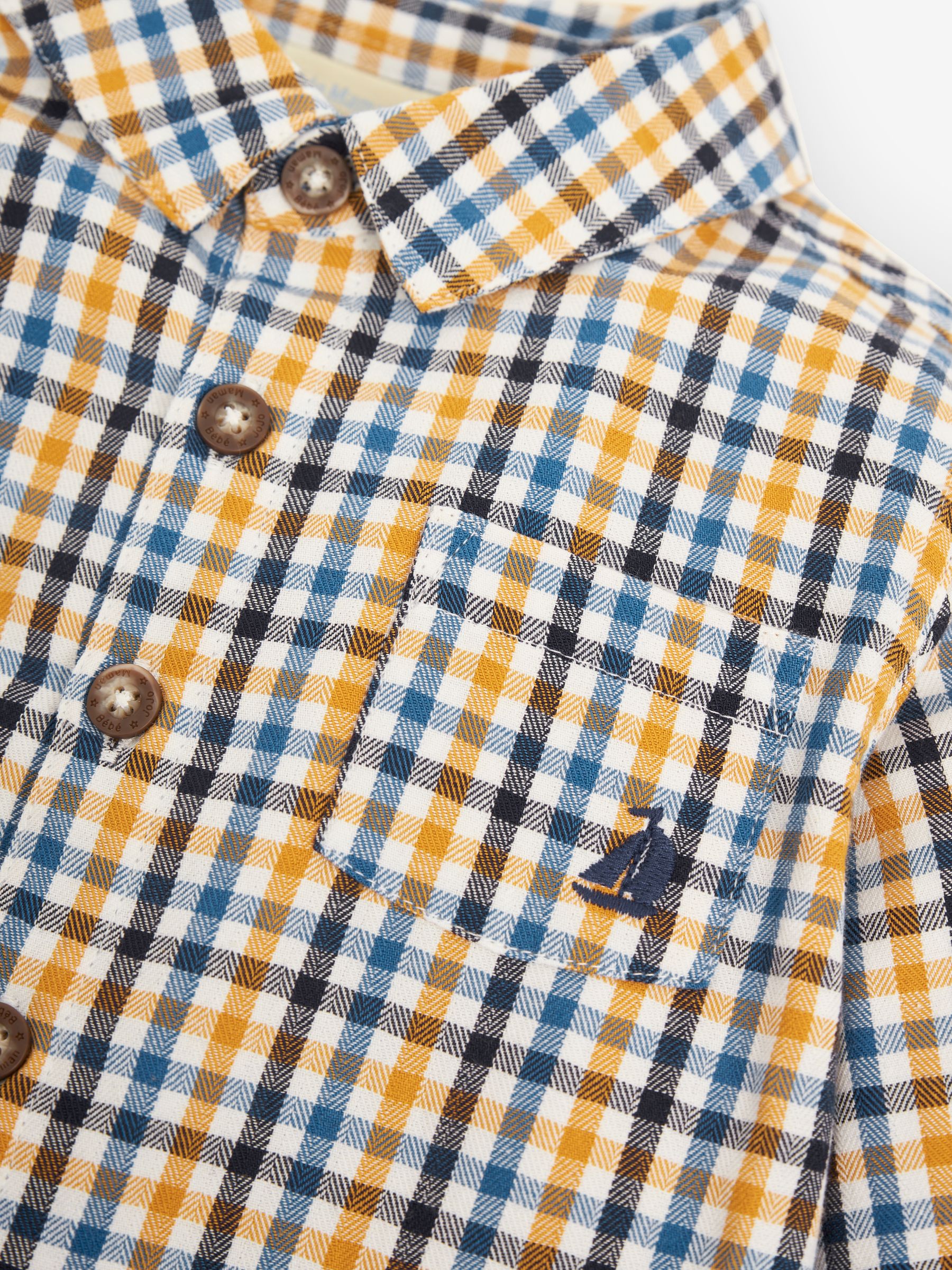 Check Shirt in Mustard - Image 5 of 5