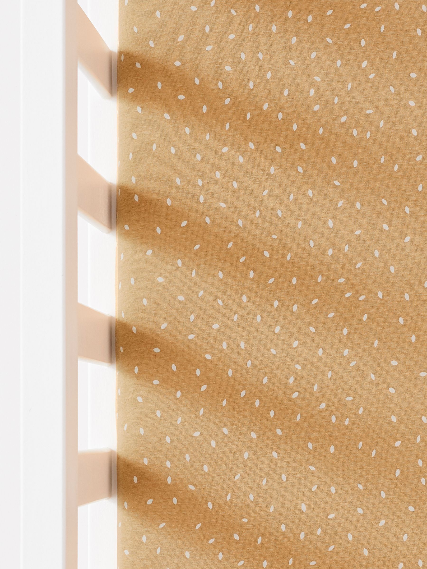 The Little Green Sheep Orange Organic Rice Print Crib Fitted Sheet - Image 3 of 3