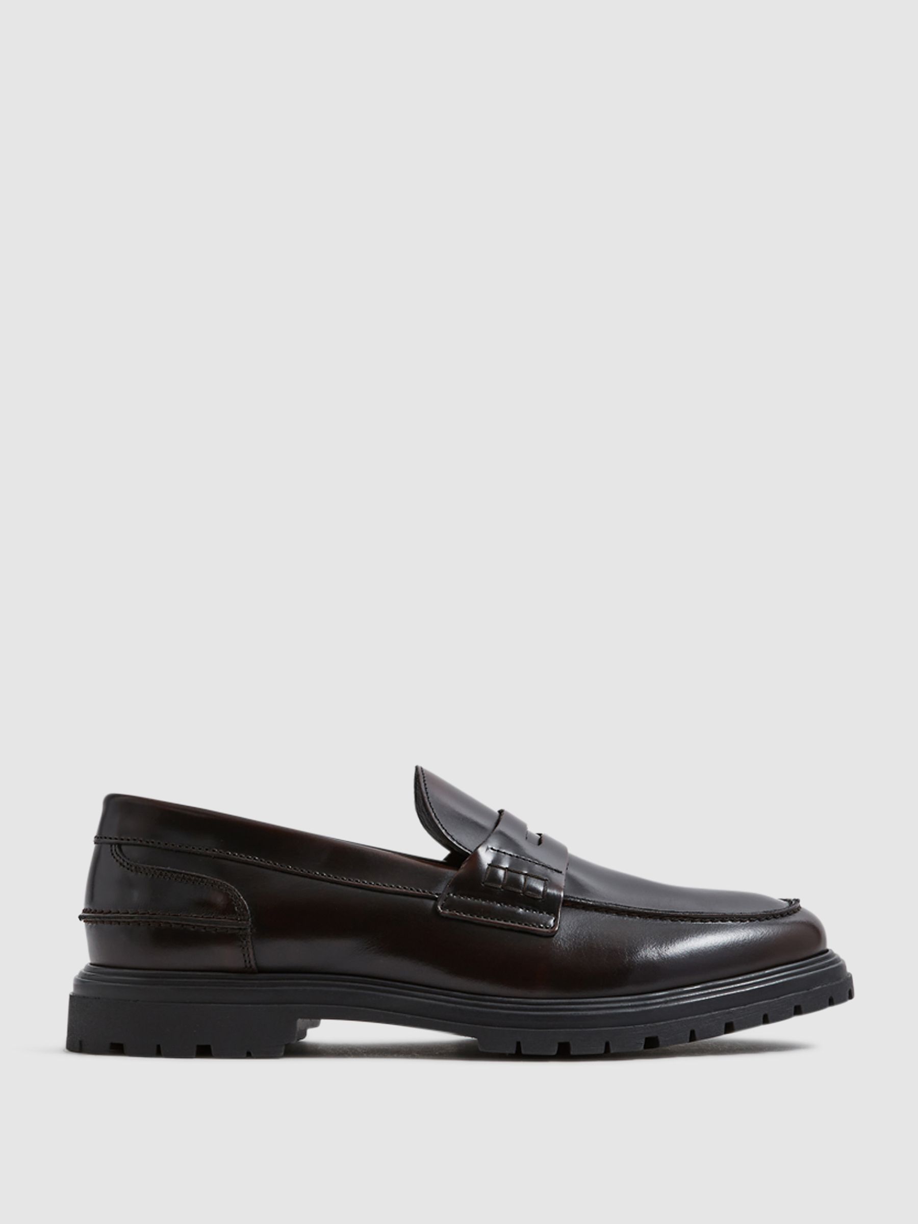Casual Leather Loafers in Bordeaux - Image 1 of 6 Casual Leather Loafers in Bordeaux - Image 1 of 6