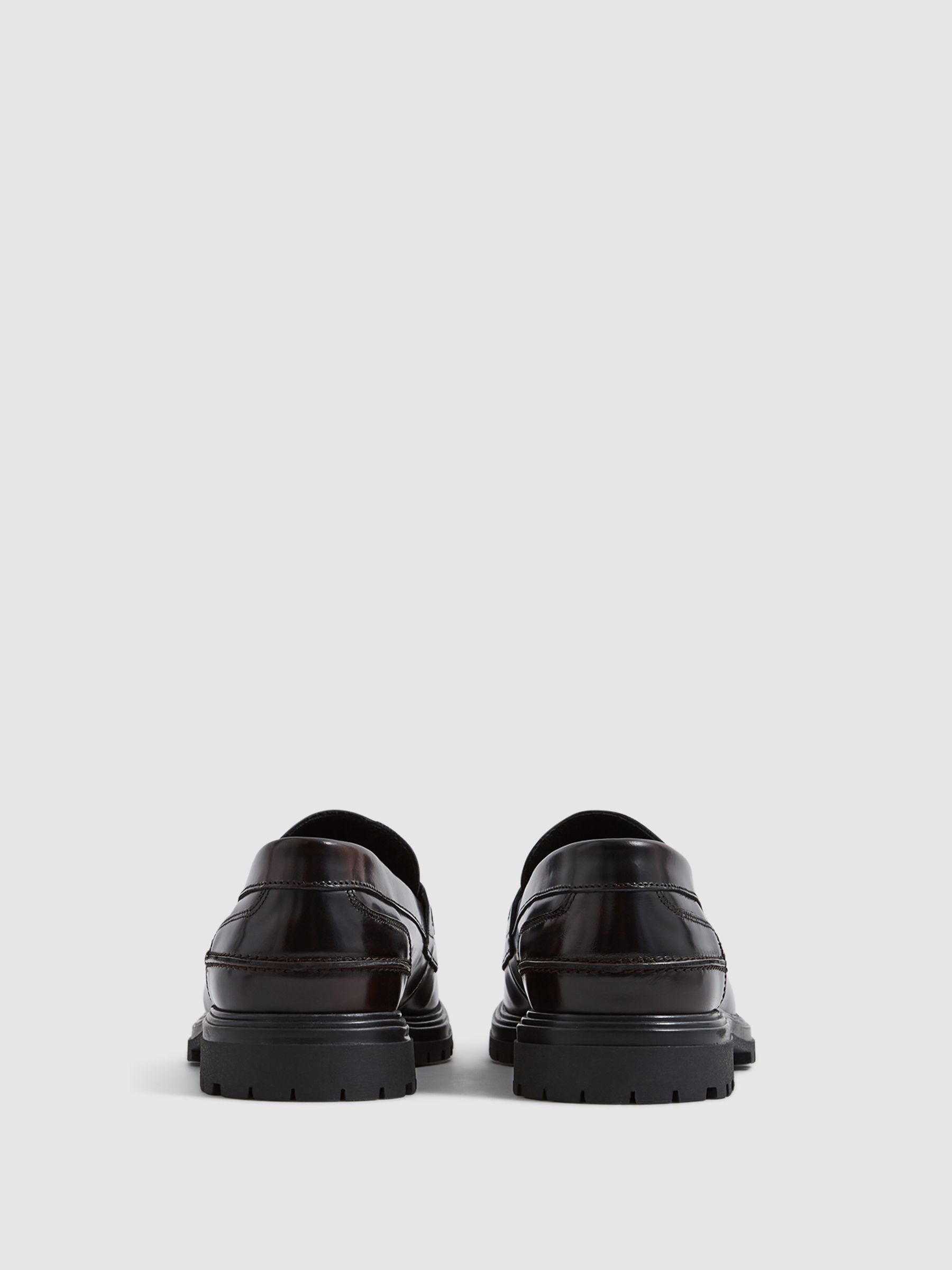 Casual Leather Loafers in Bordeaux - Image 6 of 6
