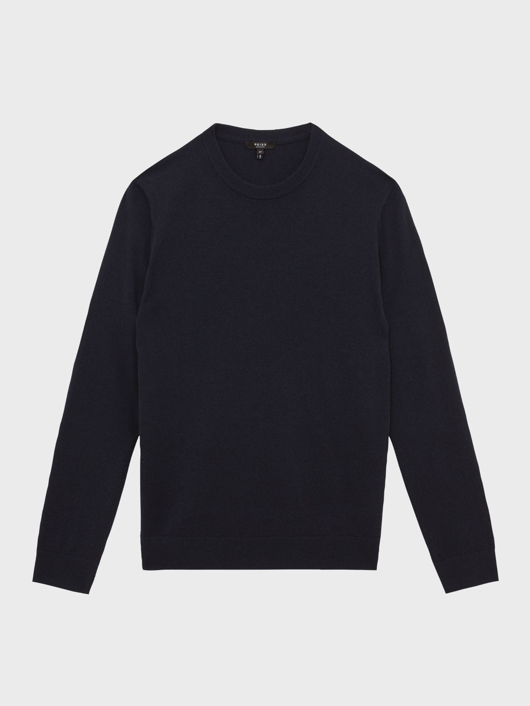 Crew Neck 100% Cashmere Jumper in Navy - Image 2 of 7 Crew Neck 100% Cashmere Jumper in Navy - Image 2 of 7