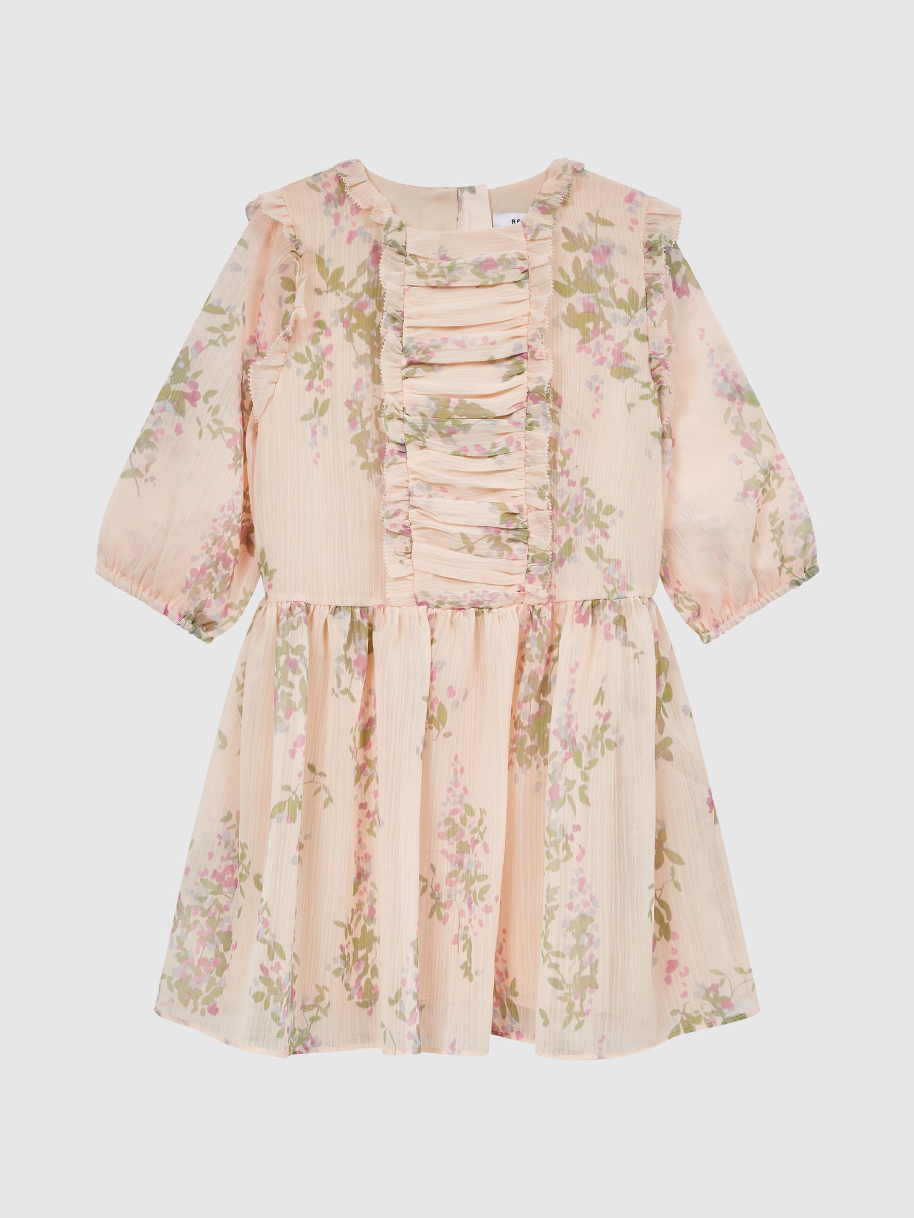 4-9 yrs Chiffon Print Dress in Pink Print - Image 2 of 7