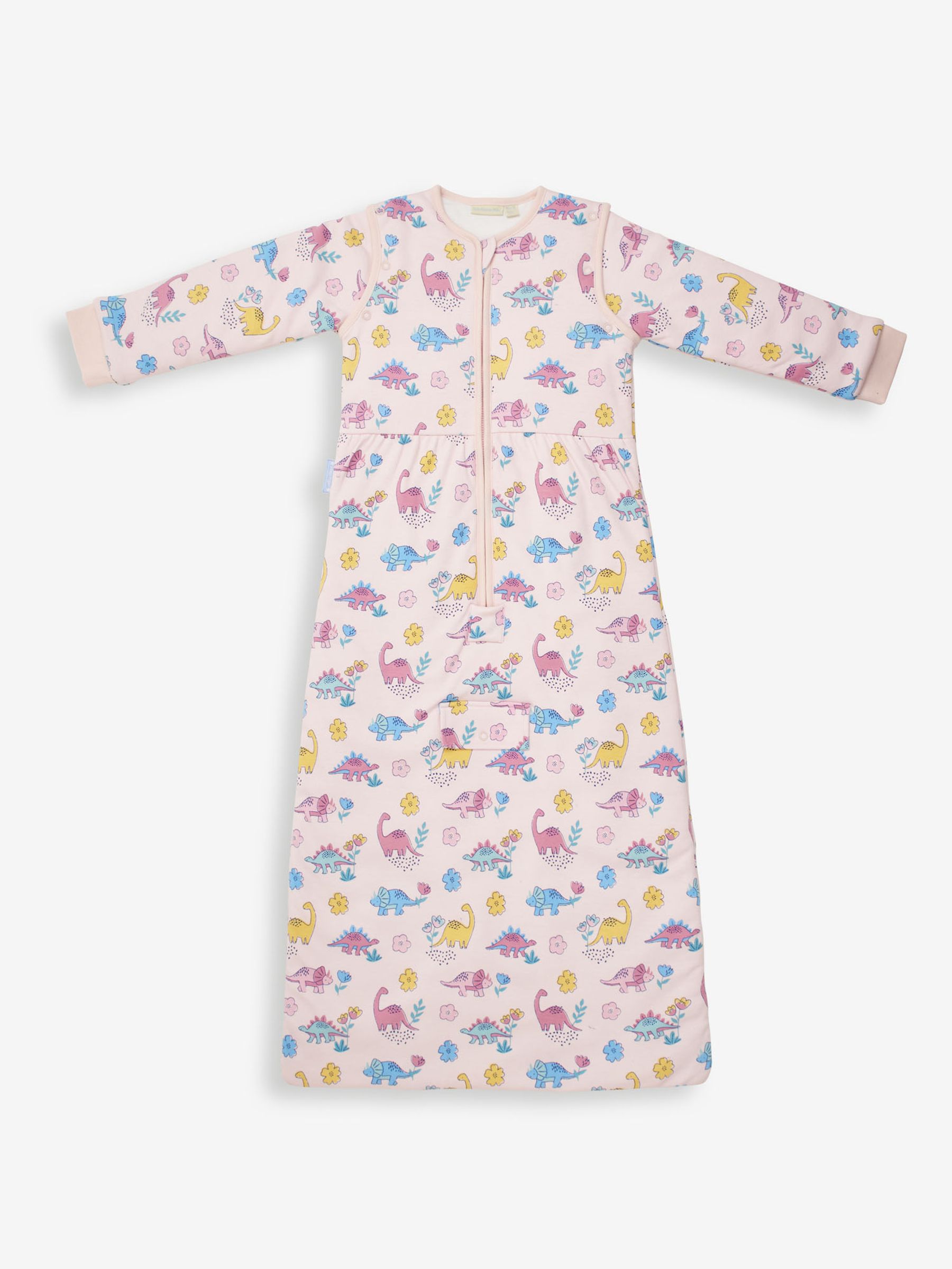 Pink Dino 2.5 Tog Travel Toddler Sleeping Bag - Image 1 of 3