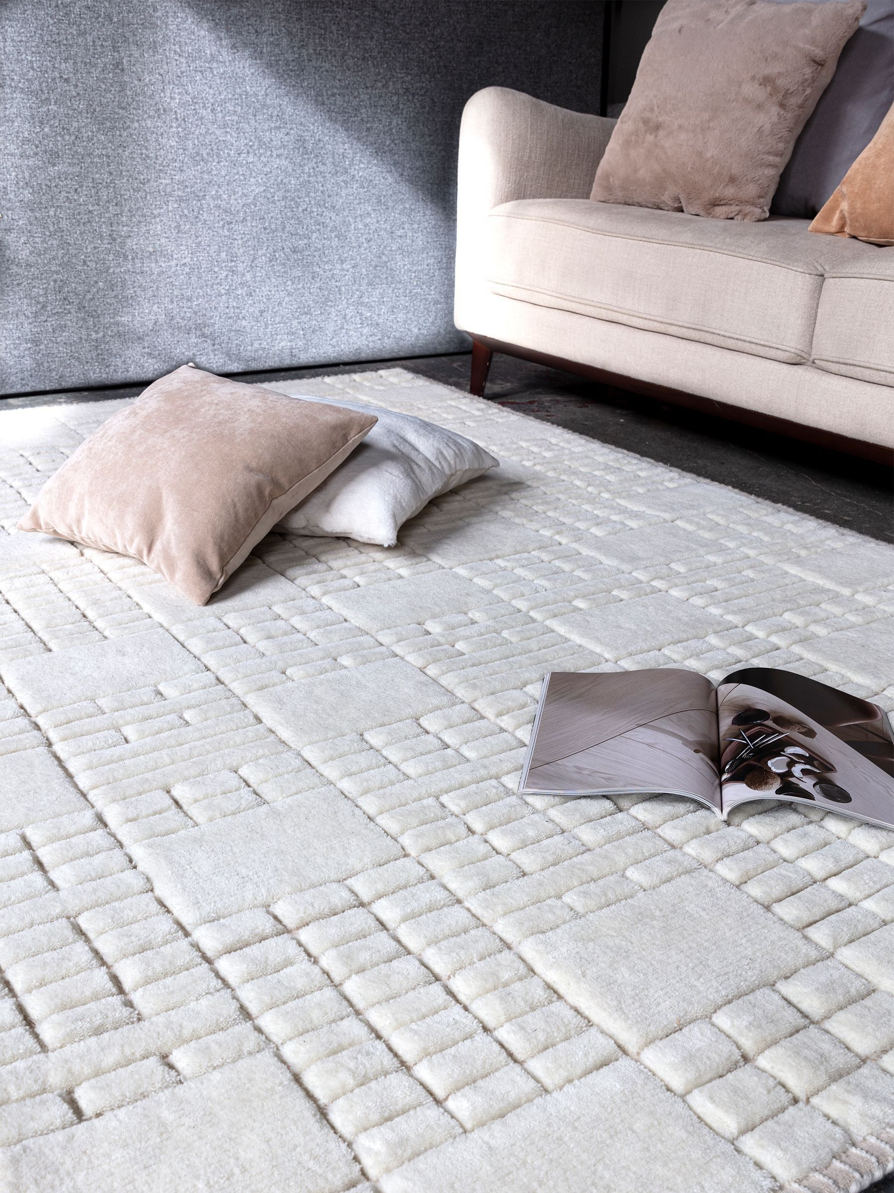 Cream Empire Hand Tufted Wool Rug - Image 1 of 4