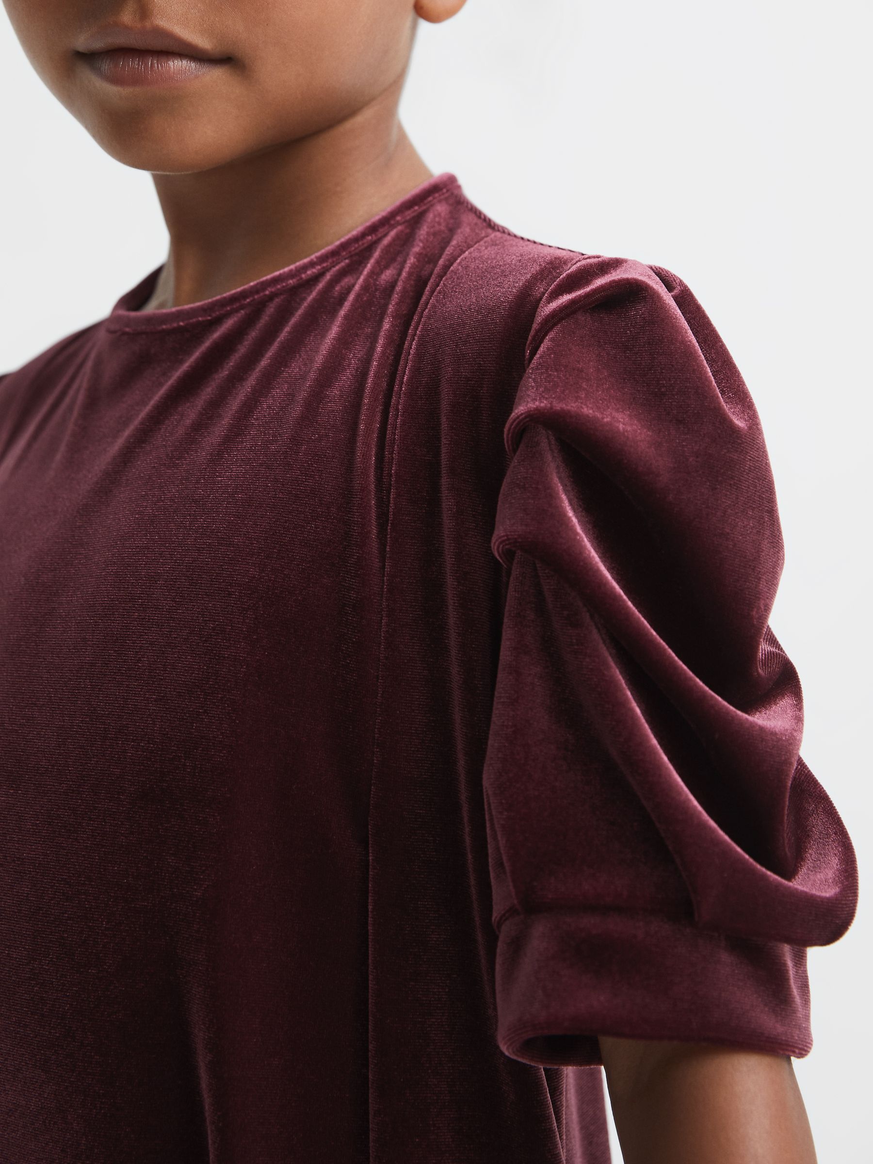 9-12 yrs Velvet Dress in Berry - Image 1 of 6