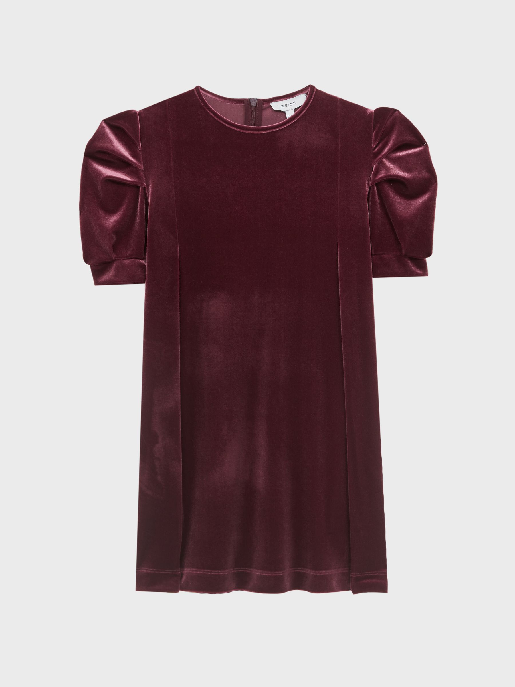 9-12 yrs Velvet Dress in Berry - Image 2 of 6