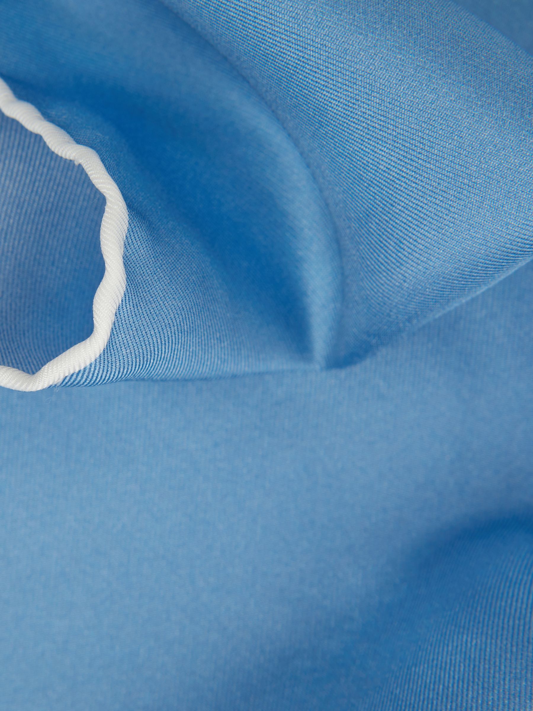 Plain Silk Pocket Square in Soft Blue - Image 5 of 5