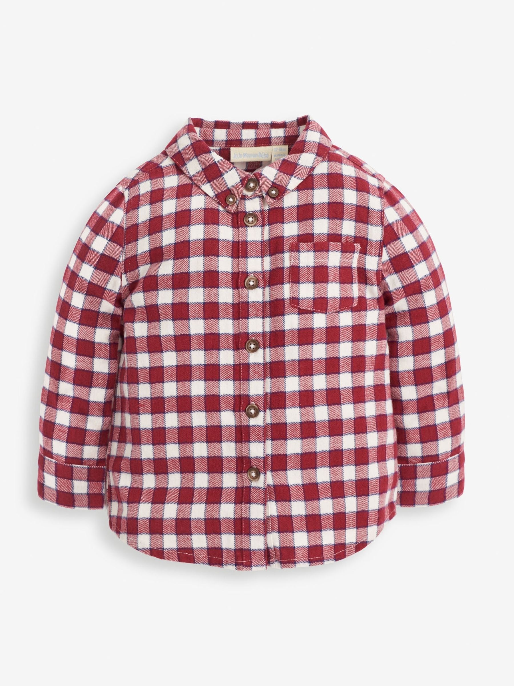 Gingham Shirt in Burgundy - Image 1 of 3