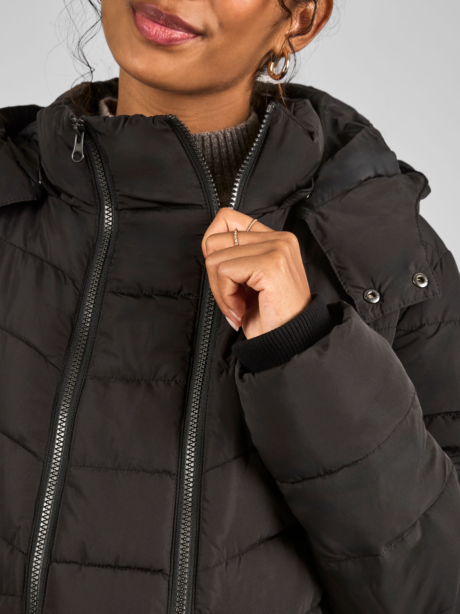 Black 2-in-1 Maternity Puffer Coat - Image 11 of 11