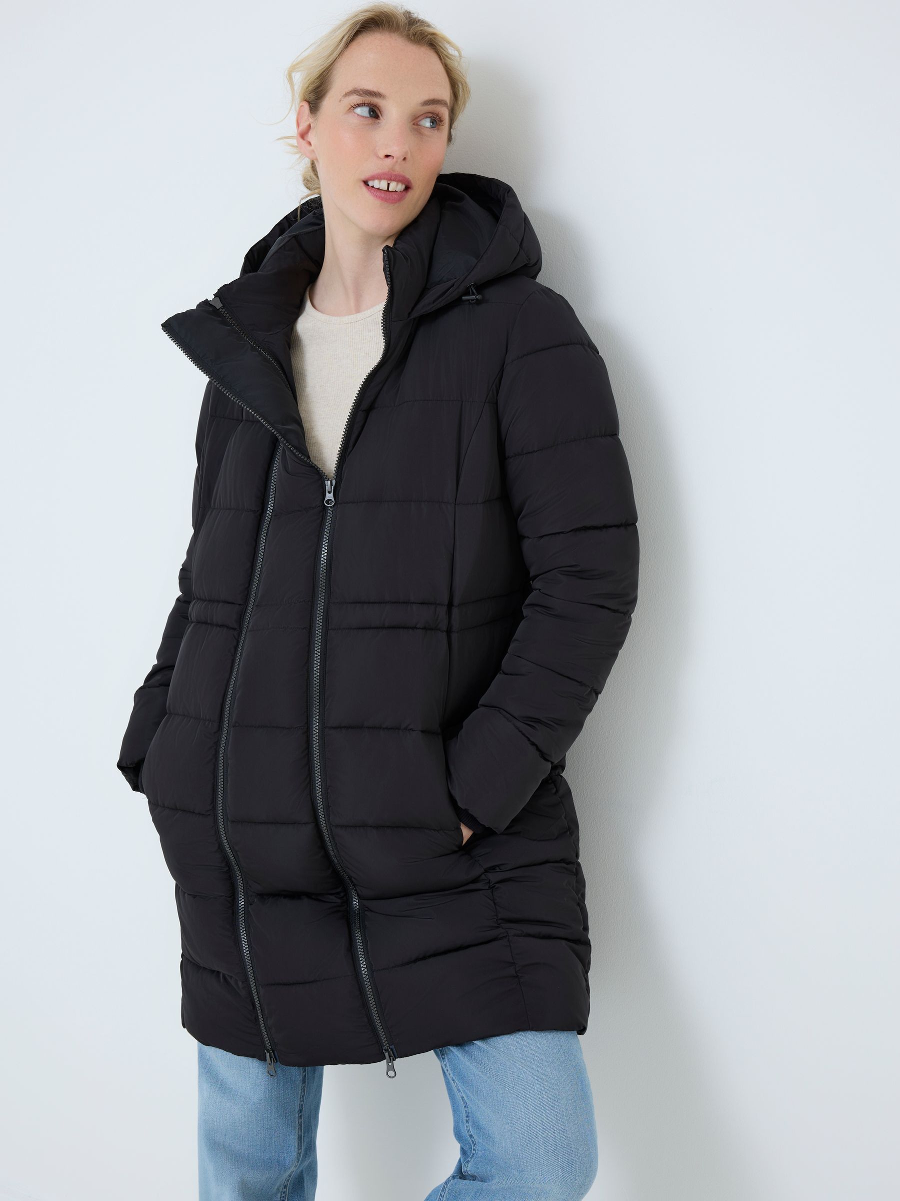 Black 2-in-1 Maternity Puffer Coat | JoJo Maman Bébé USA