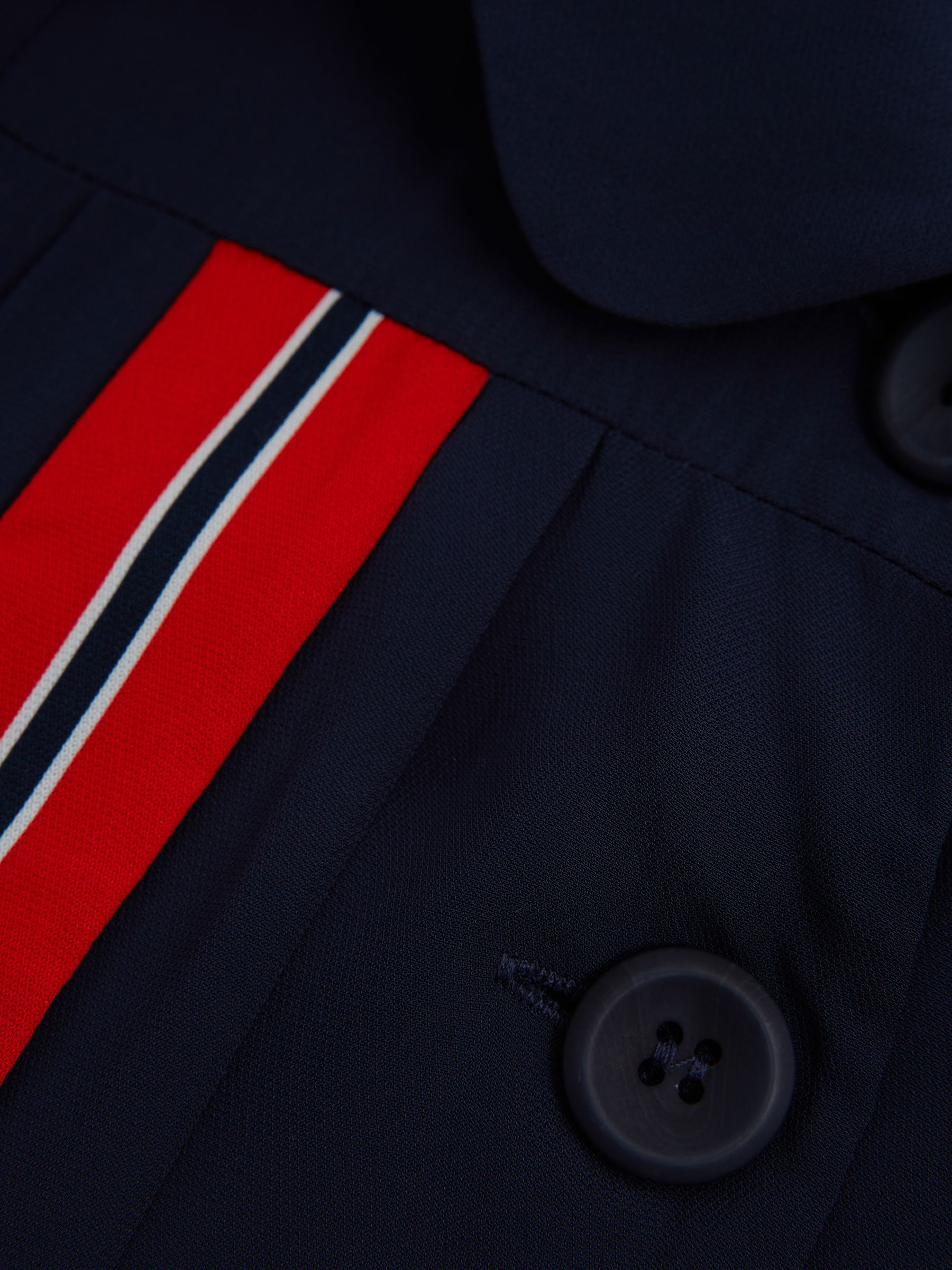 4-9 yrs Long Sleeve Button Front Dress in Navy - Image 7 of 7