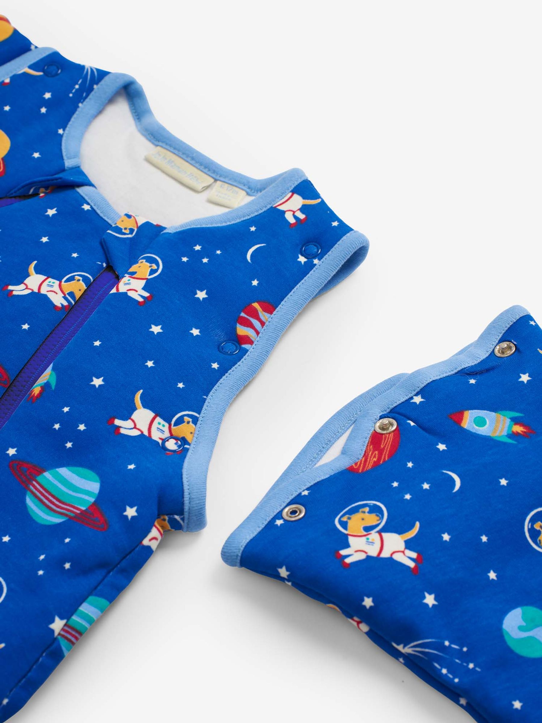 Glow-in-the-Dark Dog Print 2.5 Tog Sleep Snuggler in Space - Image 3 of 4