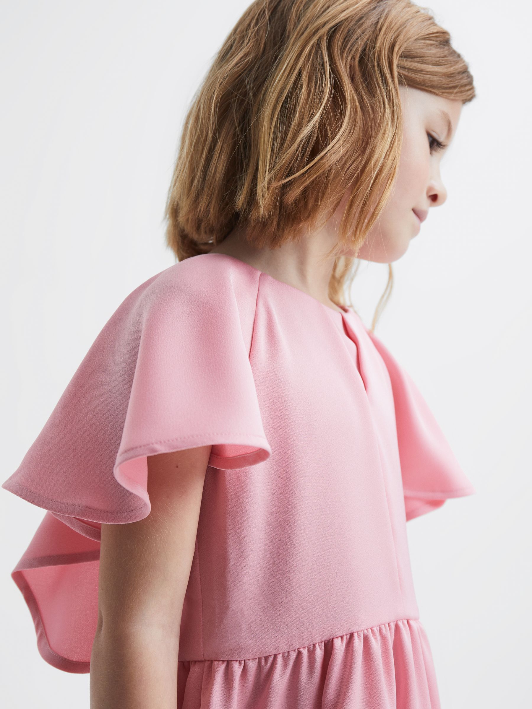 Satin Midi Dress in Pink - Image 4 of 6