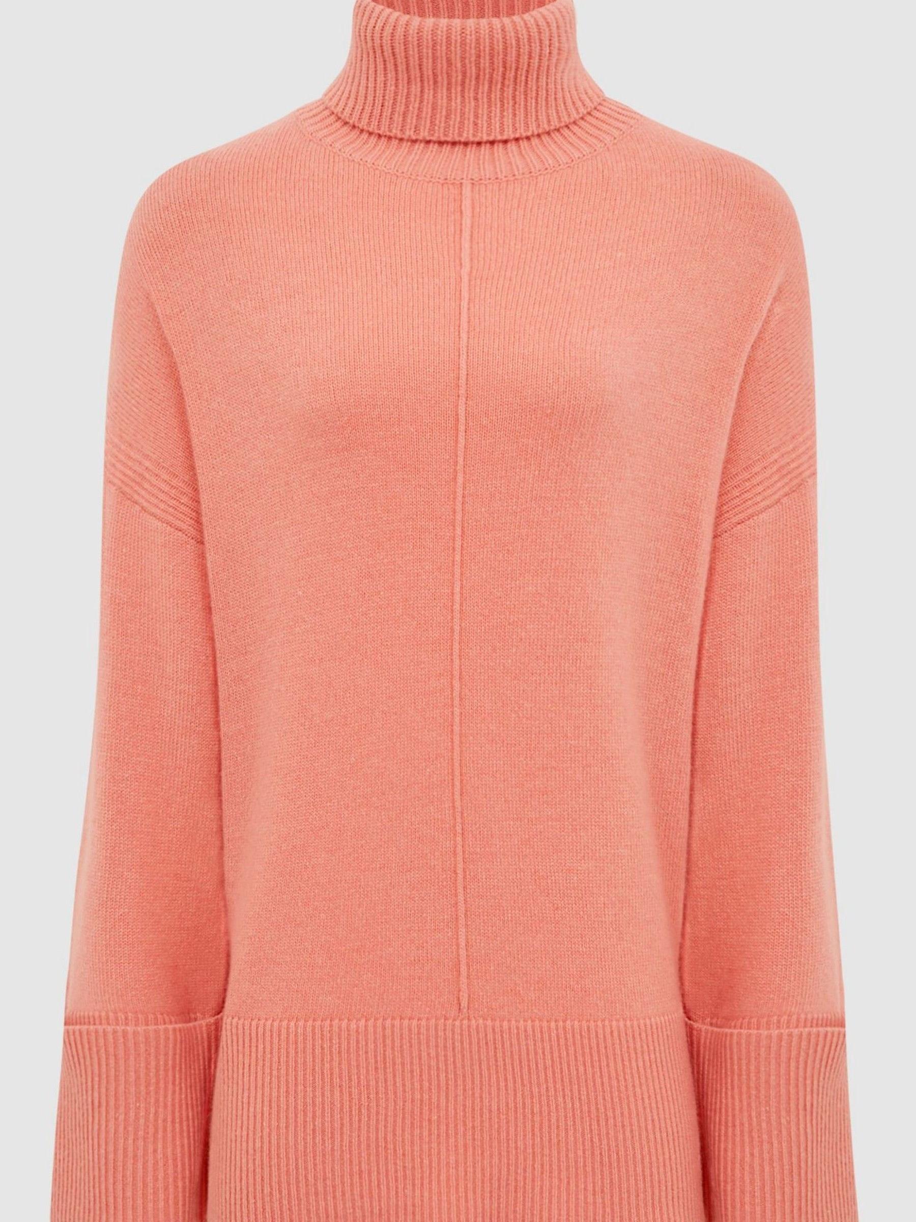 Wool-Cashmere Roll-Neck Jumper in Pink - Image 2 of 6
