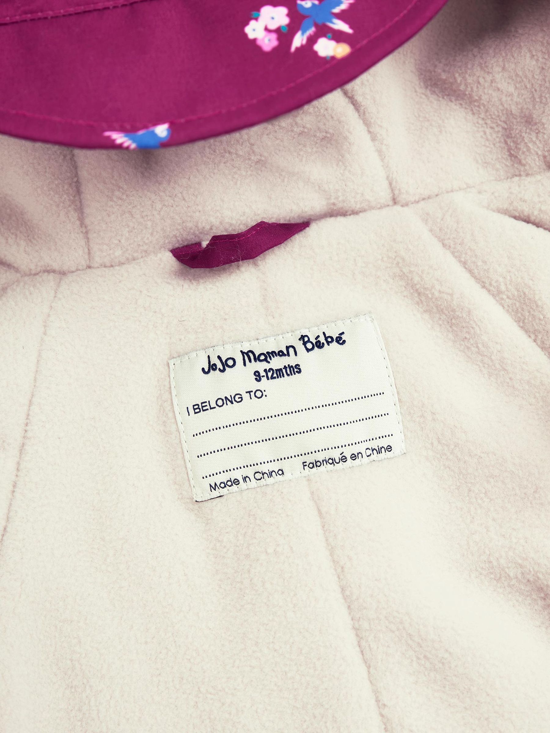 Purple Bird Waterproof Fleece Lined Puddle Suit - Image 4 of 6