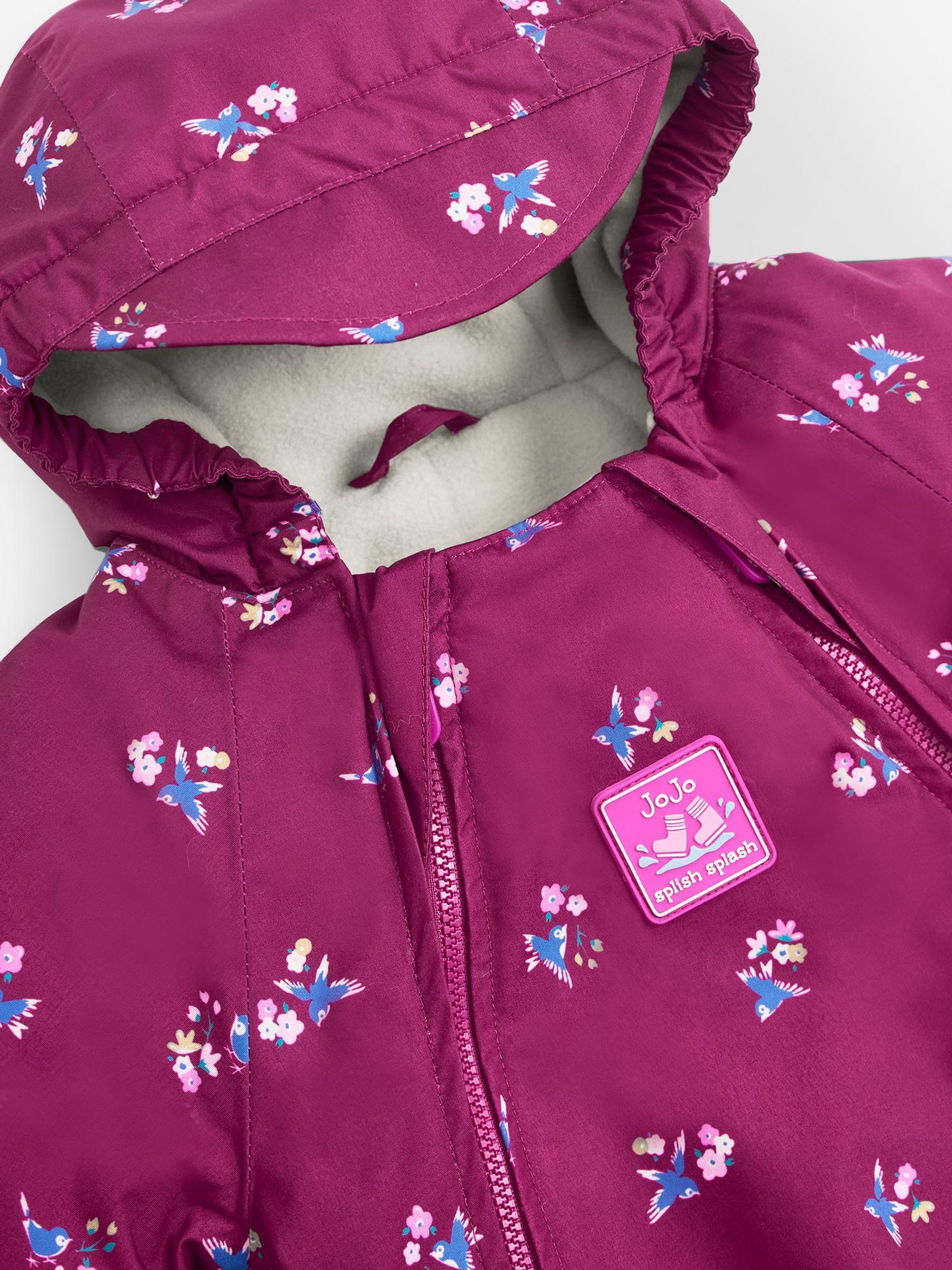 Purple Bird Waterproof Fleece Lined Puddle Suit - Image 6 of 6