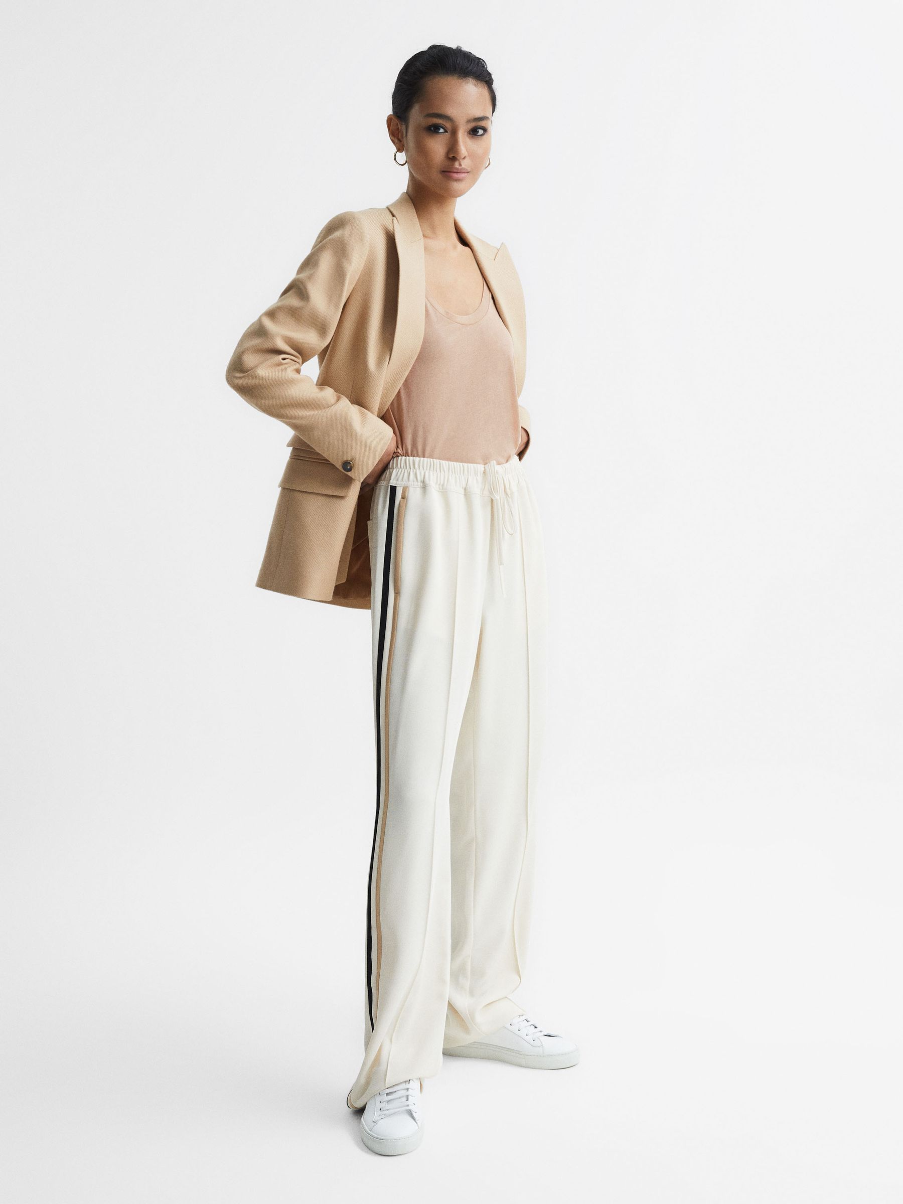 Scoop Neck Pima Cotton T-Shirt in Nude - Image 7 of 7