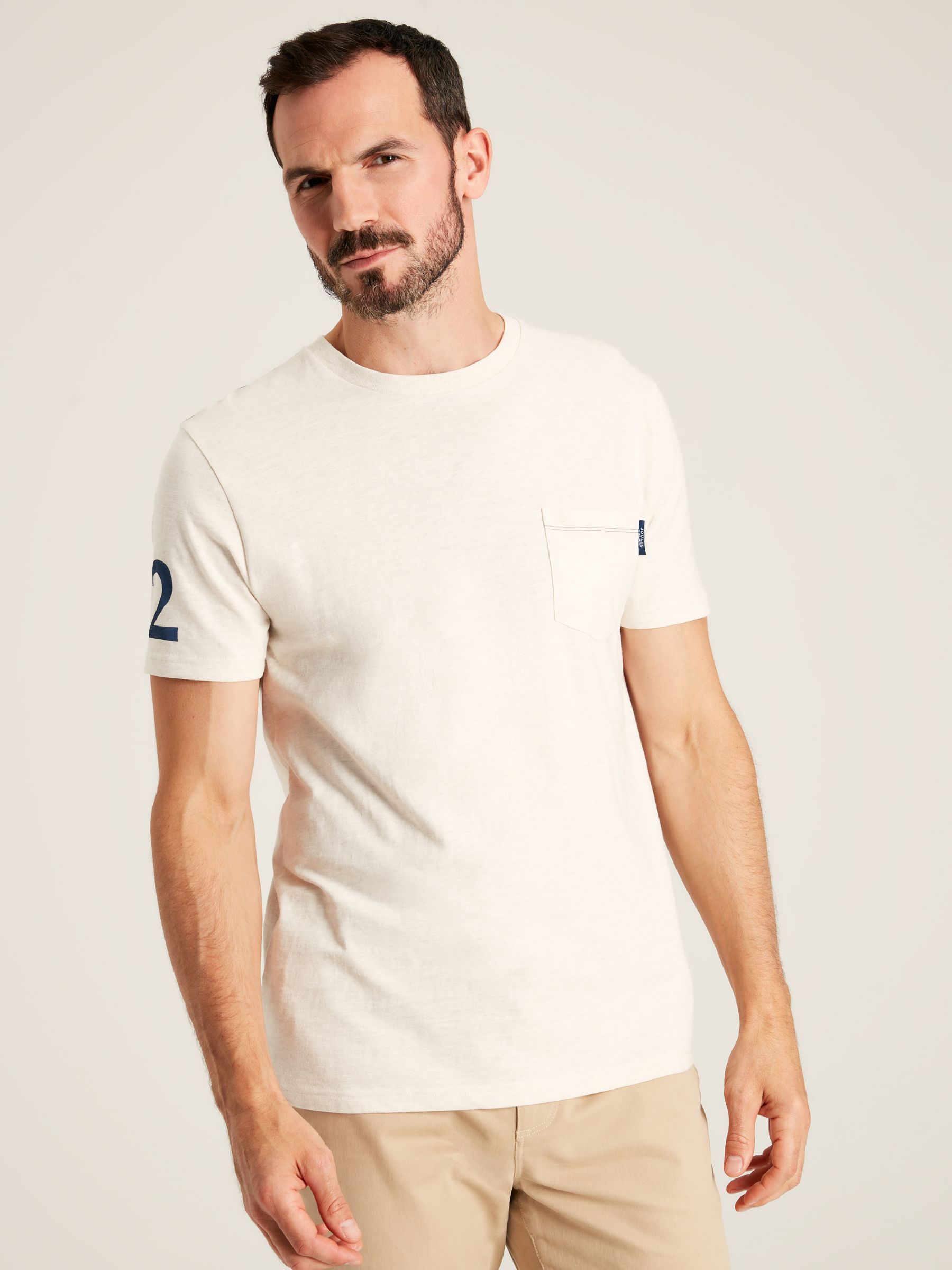 Flynn White Graphic Tee-Graphic Jersey T-Shirt - Image 1 of 6