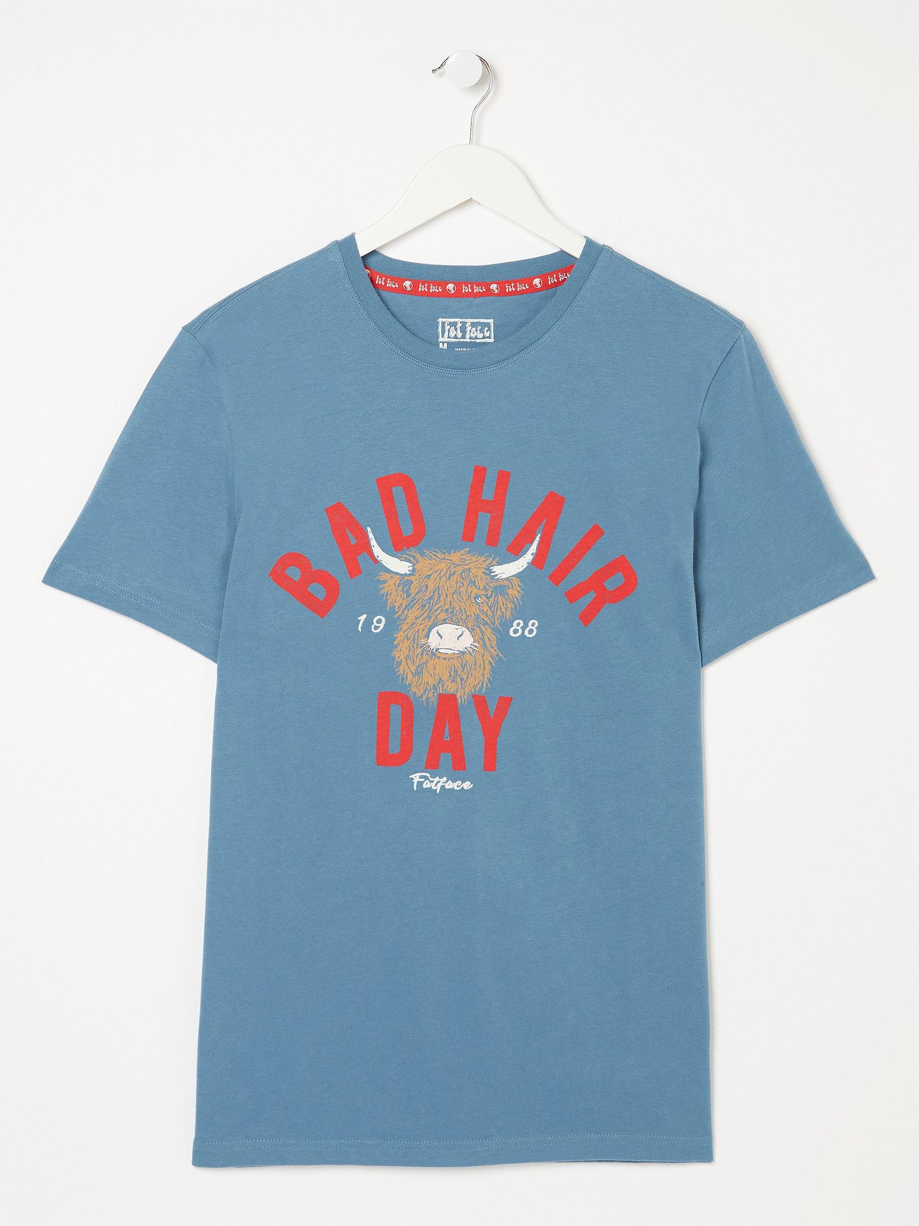 Blue Bad Hair Day T-Shirt - Image 4 of 4 Blue Bad Hair Day T-Shirt - Image 4 of 4