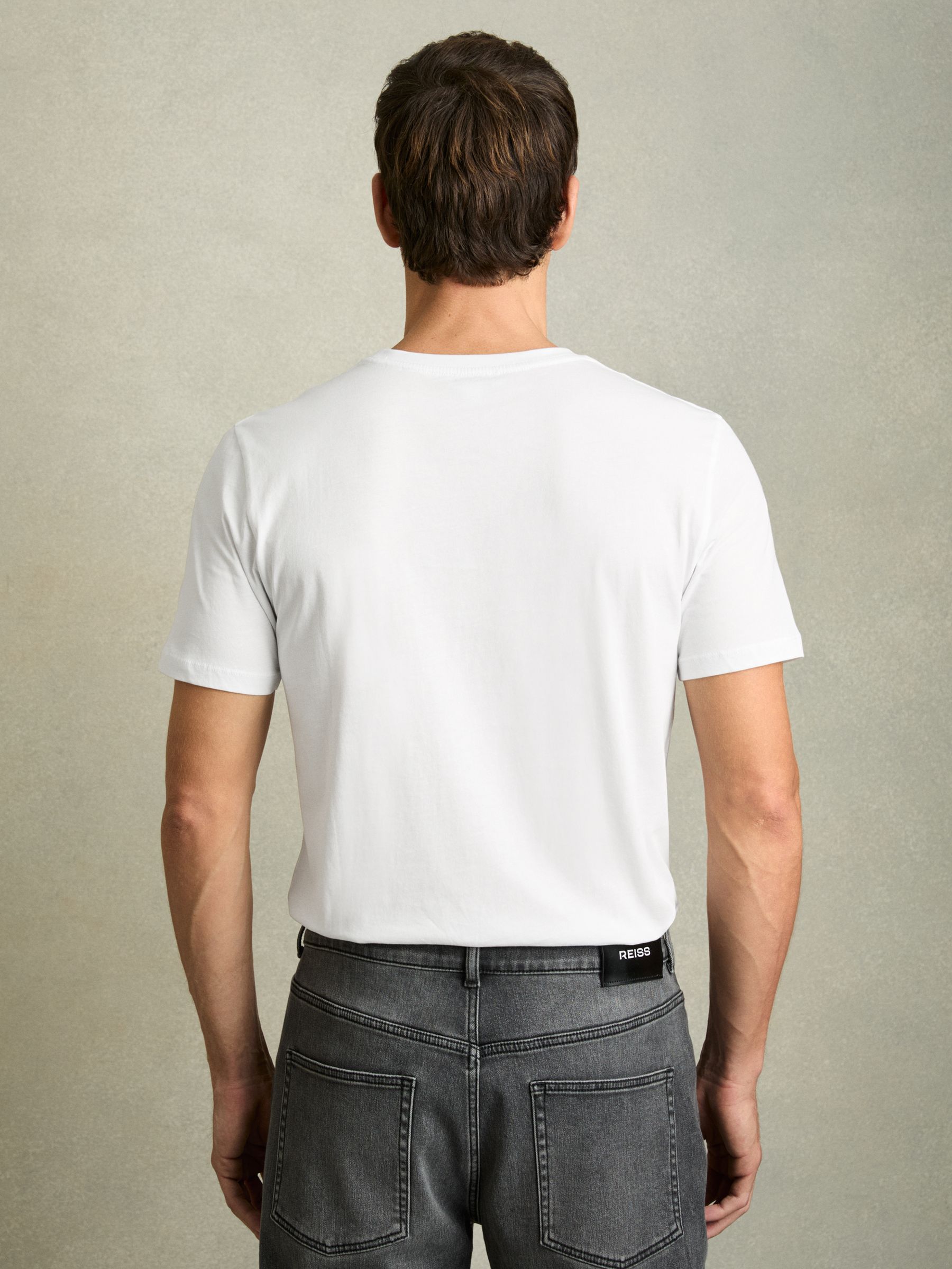 Crew Neck T-Shirt in White - Image 5 of 6